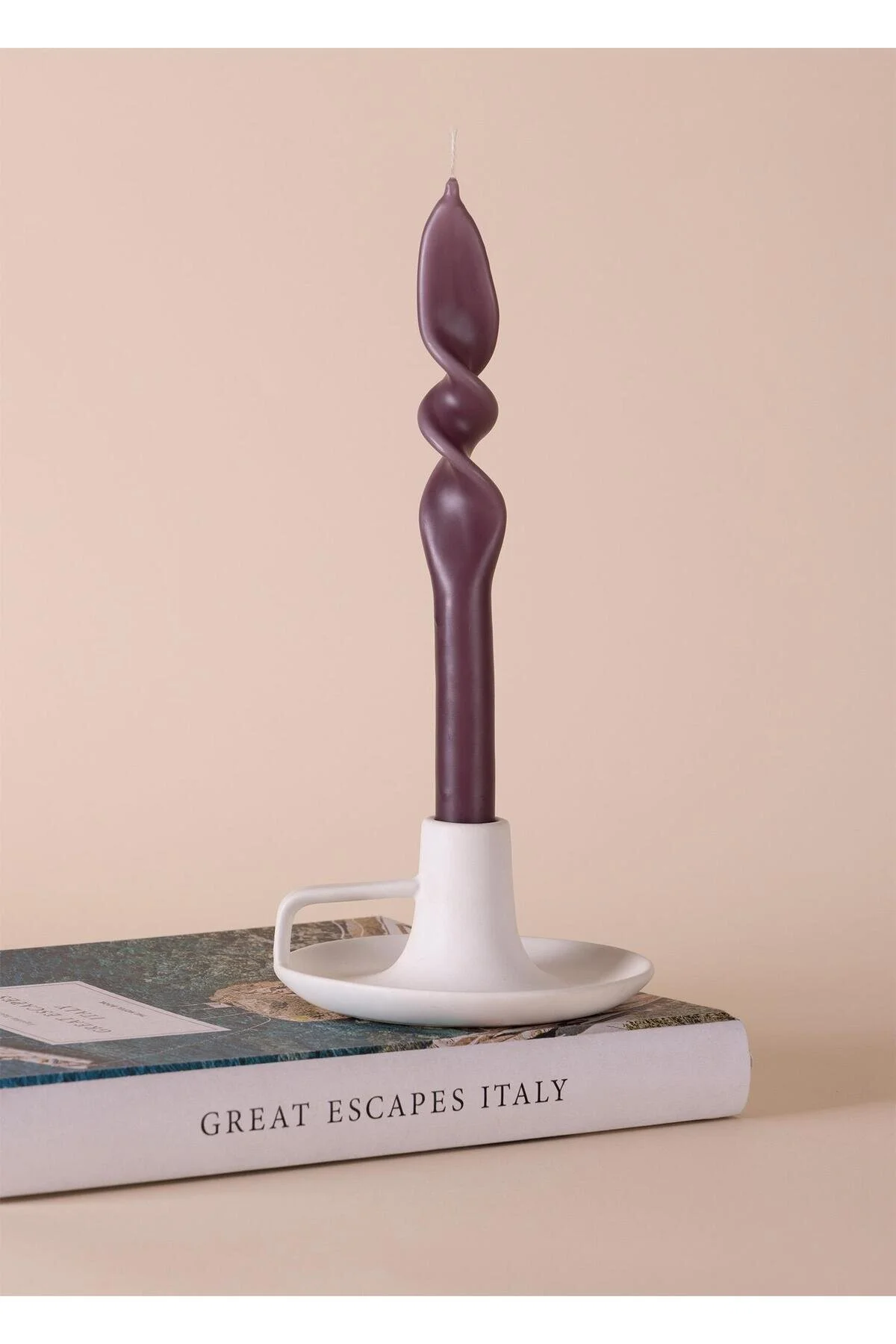 شمع و چراغ BURGU CANDLESTICK 2 SET MINK 25 CM The Mia