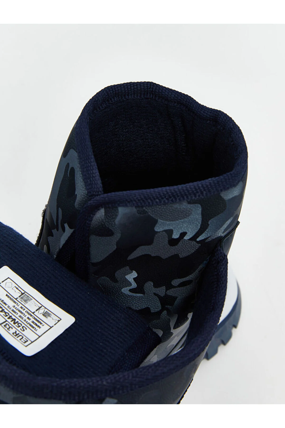 بوت پسرانه بچگانه LCW STEPS LAVY BLUE LEATHER LOOKING BOYS با برفی اسپرم VELCRO ال سی وایکیکی LC Waikiki