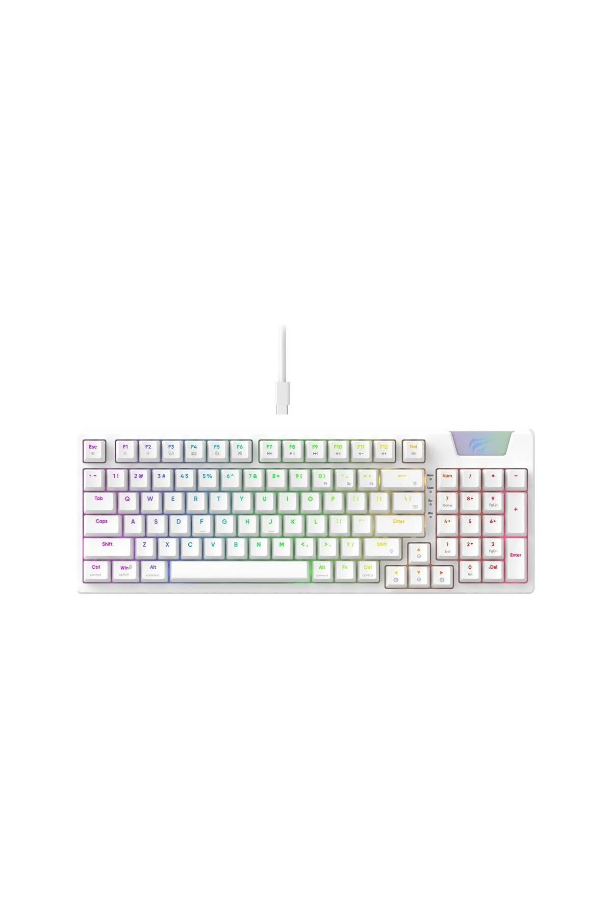 کیبورد مخصوص بازی GAMENOTE KB885L RGB BACKLIT GAMING KEYBOARD WHITE Havit