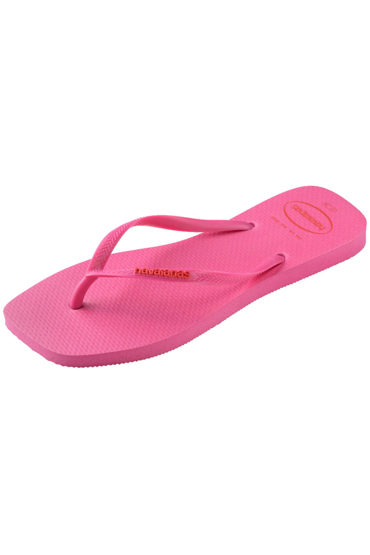 دمپایی صورتی زنانه آرم مربع ظاهر می شود هاوایاناس Havaianas