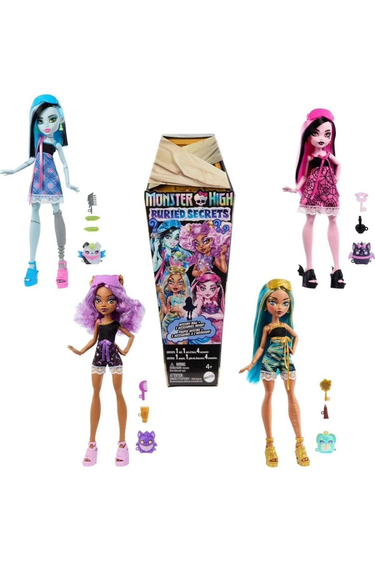 عروسک های مدل اسرار مرموز سریال PAJAMA COOL PARTY HYV64 MONSTER HIGH
