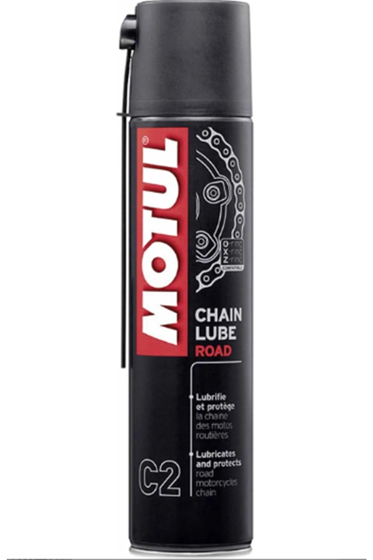 محافظ باک و برچسب اسپری روغن کاری زنجیره ای C2 400 میلی لیتر Motul