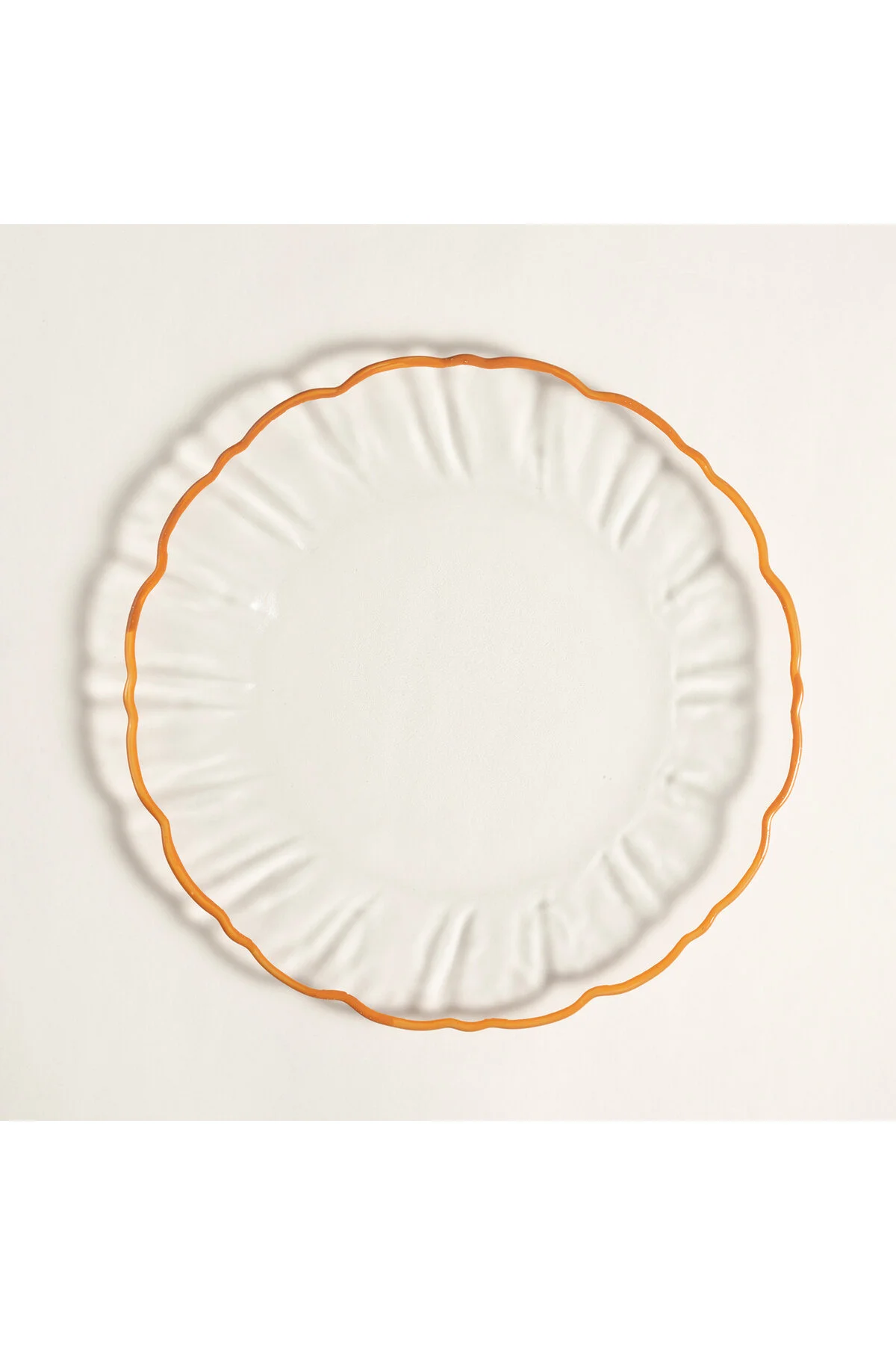 بشقاب صفحه خدمات شیشه ای بالت 28X28X2.2 سانتی متر شفاف نارنجی Zsa Zsa Zsu
