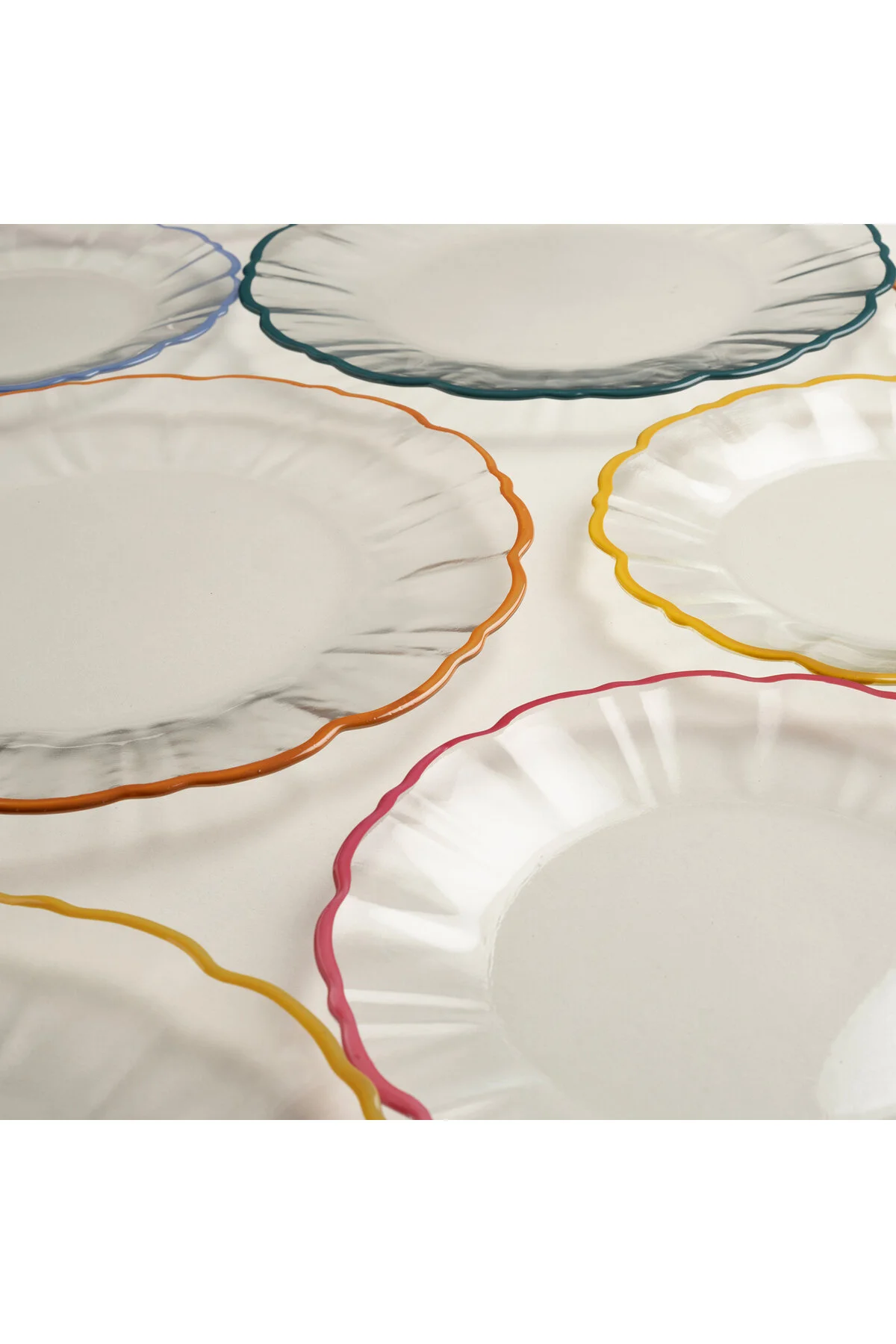 بشقاب صفحه خدمات شیشه ای بالت 28X28X2.2 سانتی متر شفاف نارنجی Zsa Zsa Zsu