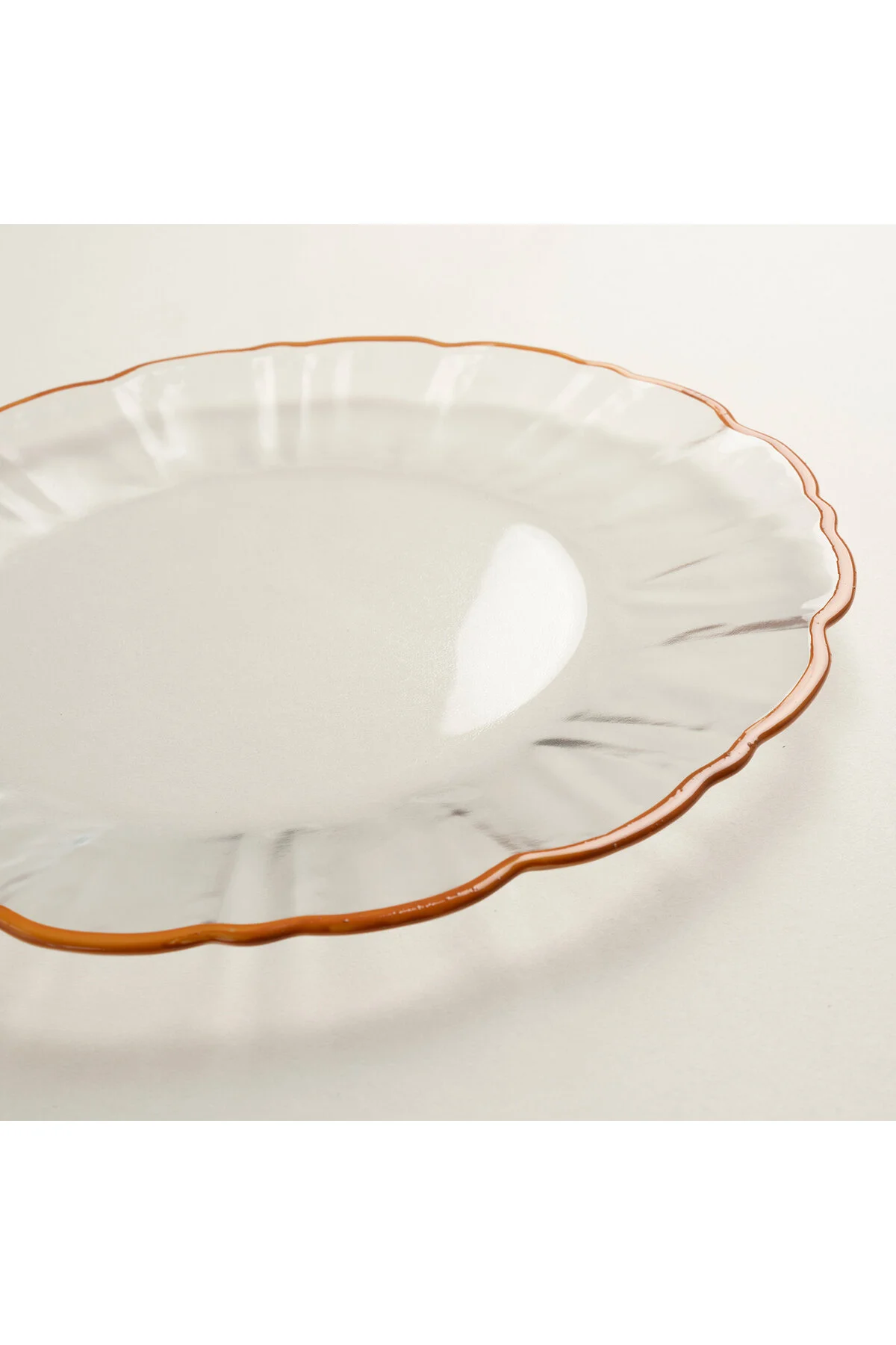 بشقاب صفحه خدمات شیشه ای بالت 28X28X2.2 سانتی متر شفاف نارنجی Zsa Zsa Zsu