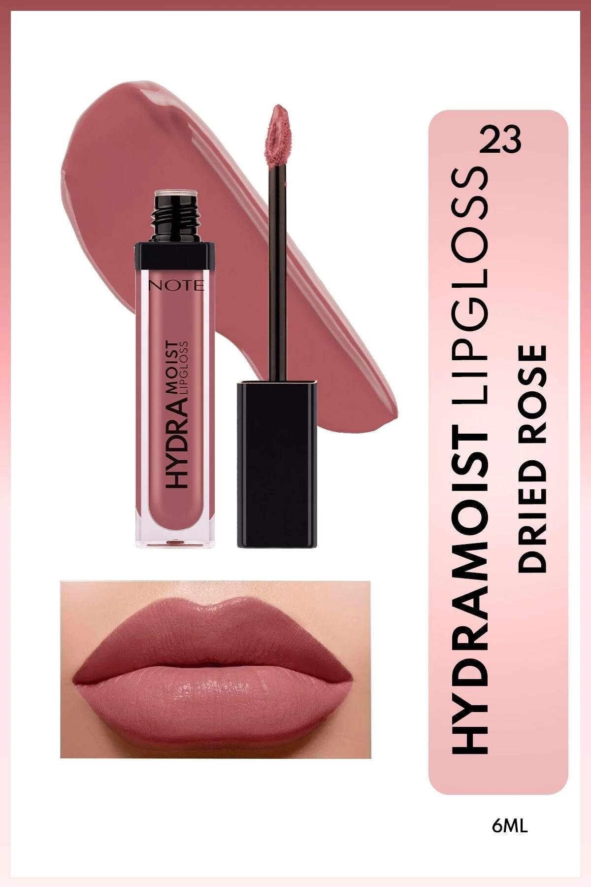 براق کننده لب مرطوب HYDRAMOIST LIPGLOSS 23 رز خشک صورتی Note Cosmetics