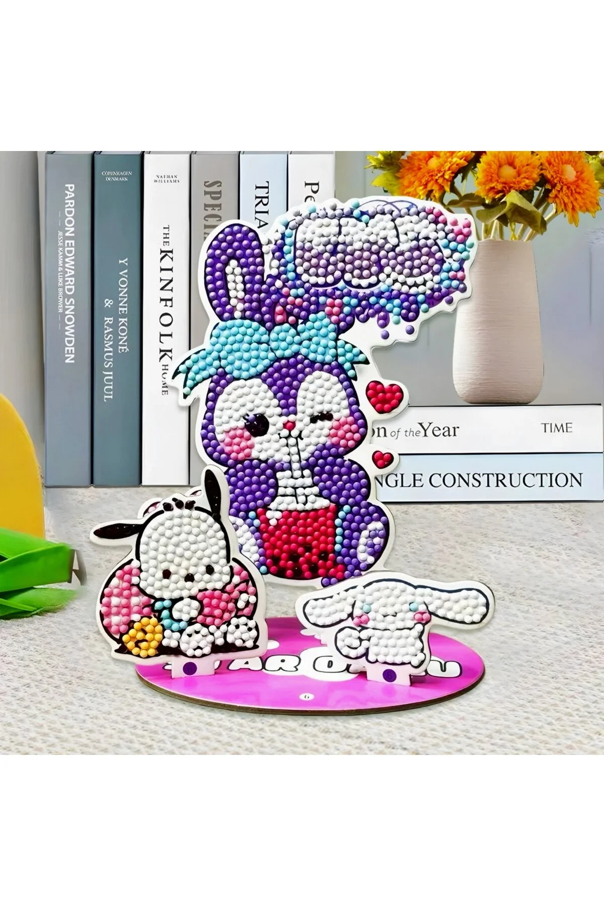 پازل سه بعدی مجموعه نقاشی الماس اکریلیک با تم STELLALOU CINNAMOROLL و POCHACCO – سرگرمی استند تزئینی DIY DEK