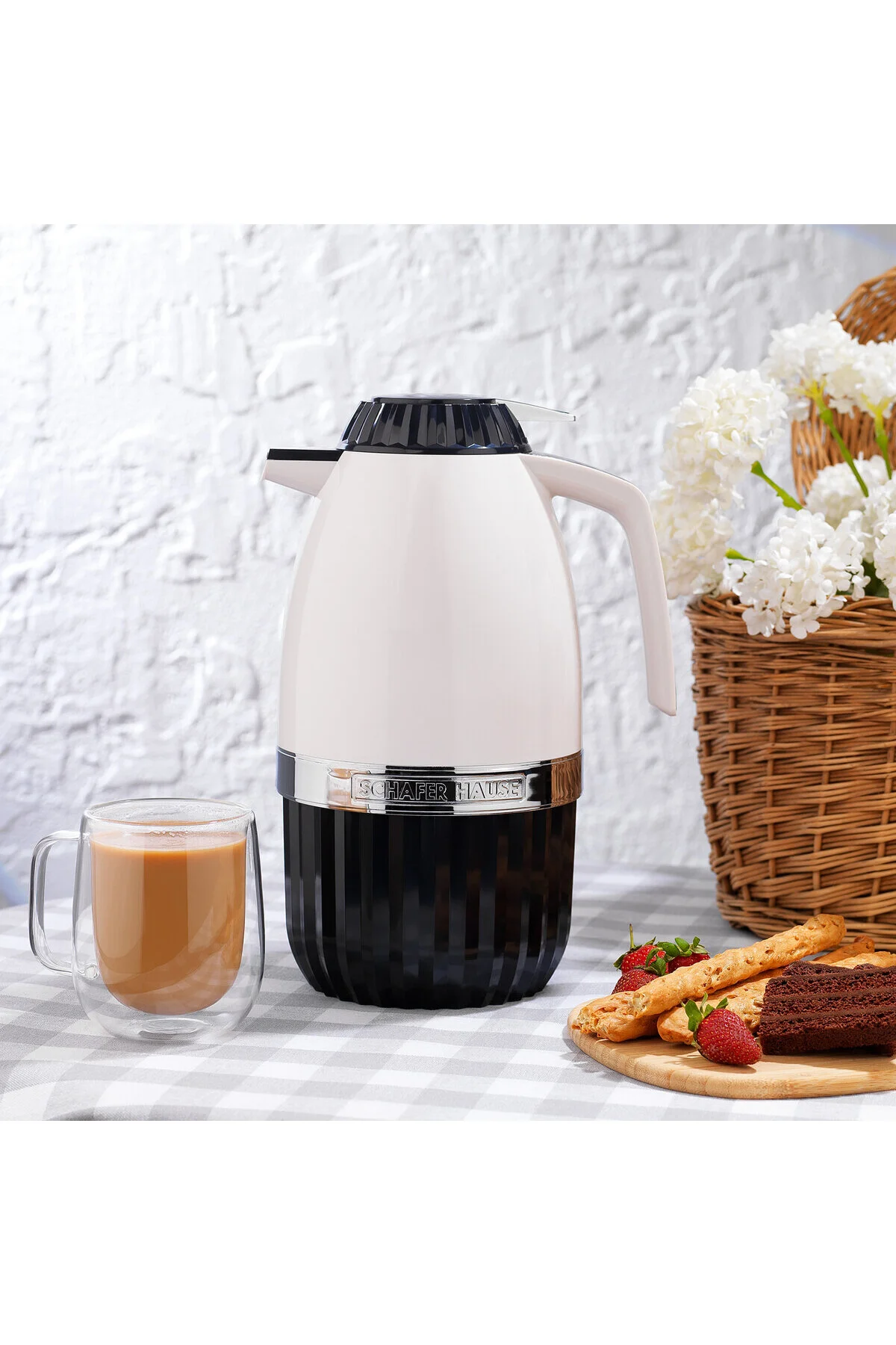 فلاسک HAUSE 2 LT. GLASS THERMOS سیاه Schafer