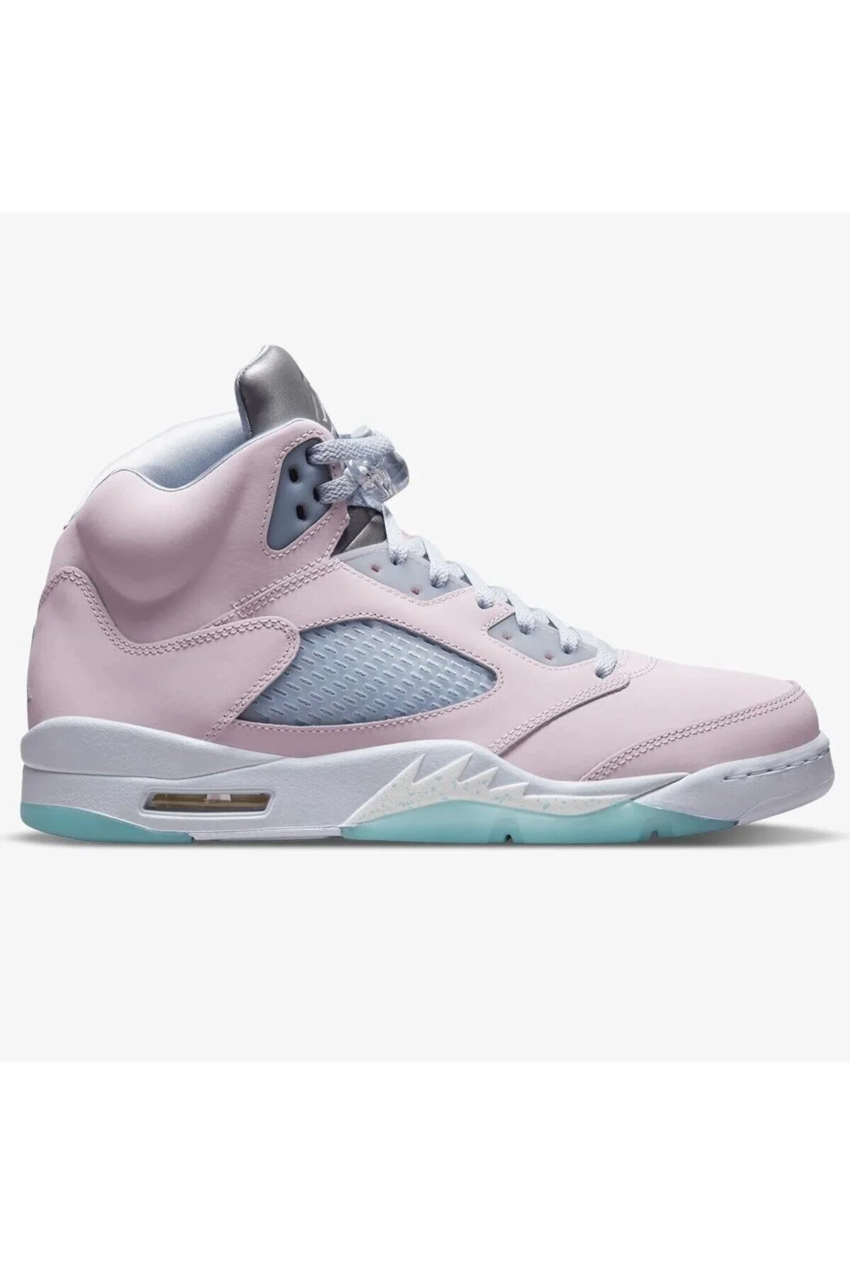 اسنیکر مردانه و زنانه AIR JORDAN 5 کفش ورزشی چرمی یکپارچهسازی با سیستمعامل روزانه بازتابنده مچ دست واقعی صورتی نایک Nike