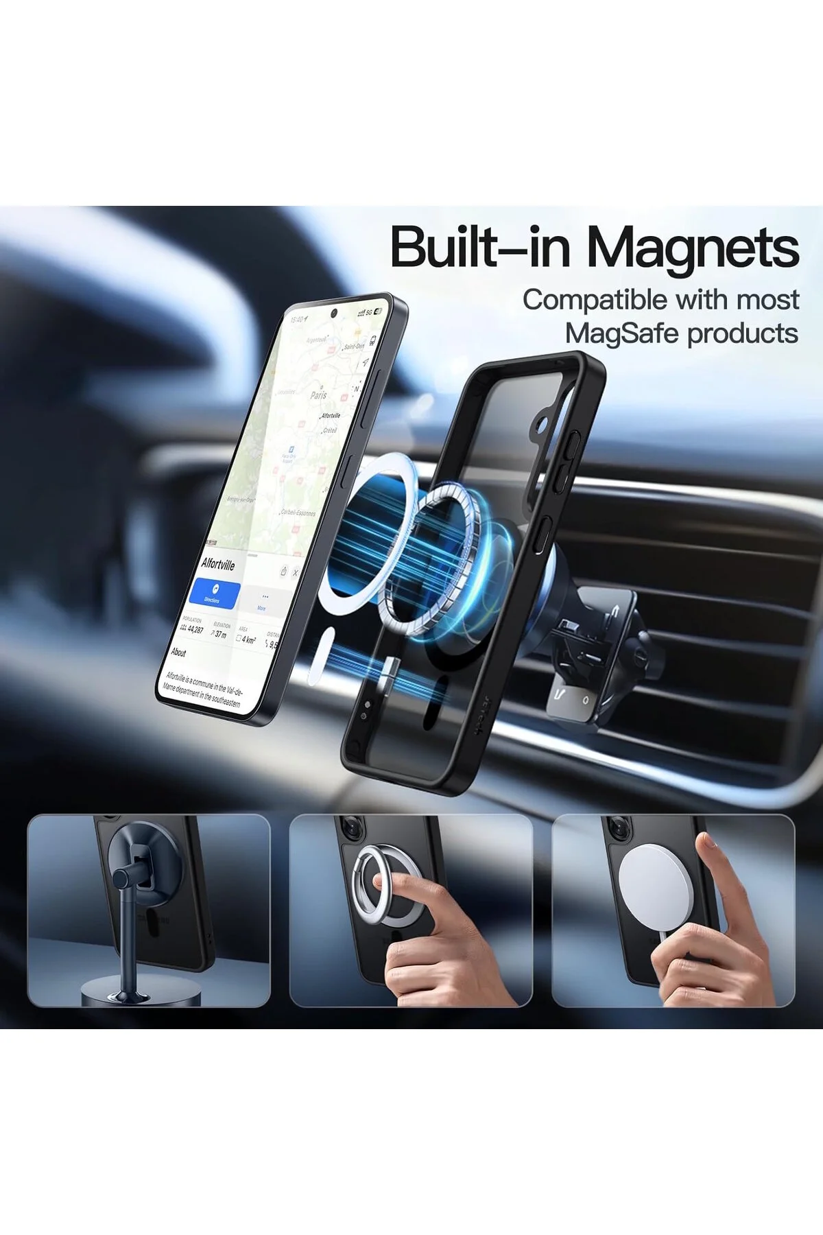 کاور و قاب SAMSUNG GALAXY S25 CASE MATTE MAGSAFE شارژ با دکمه حساس به ضربه لبه نرم رنگی مووتک m.tk moveteck