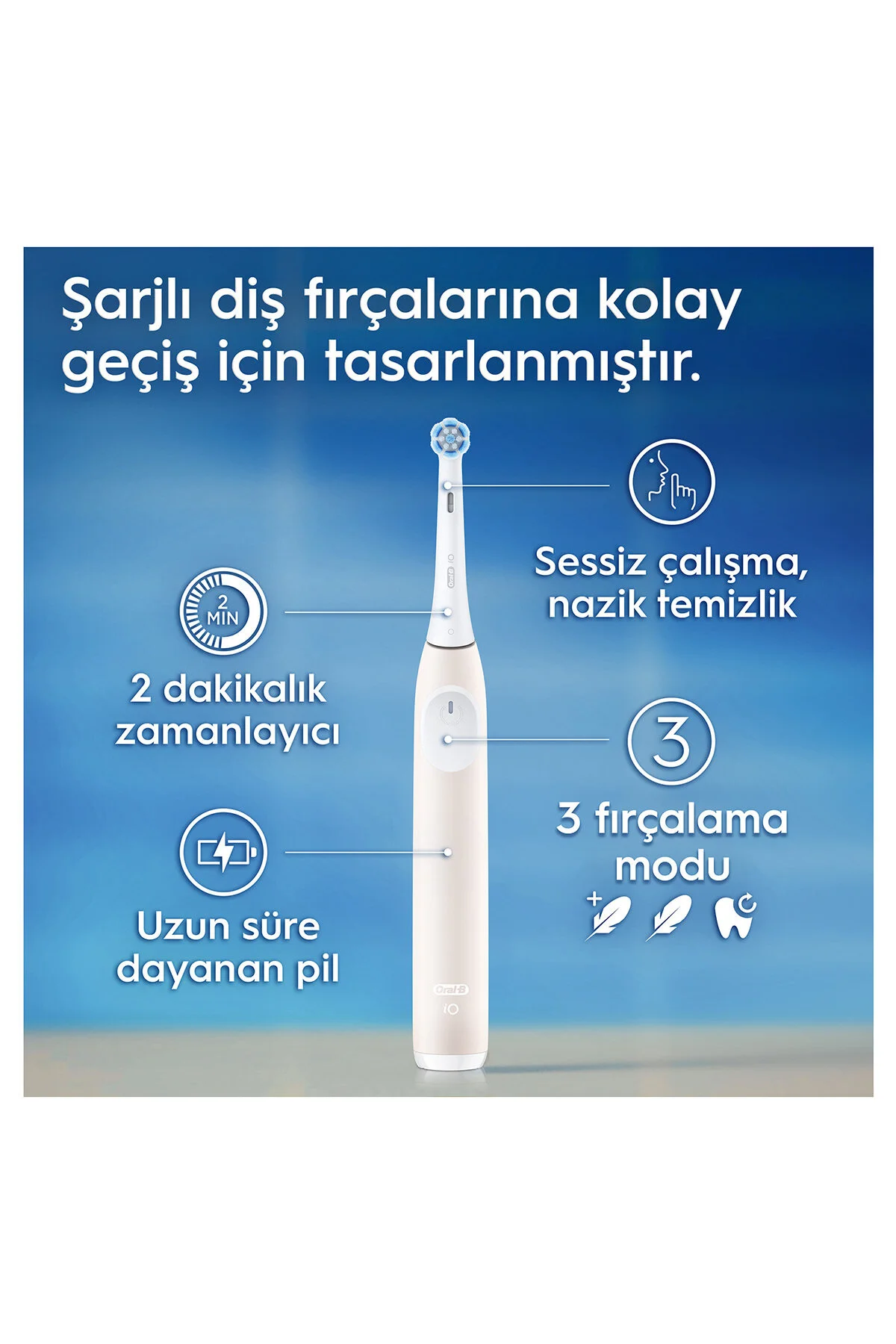 مسواک برقی شارژی Oral‑B iO 2 – صورتی
