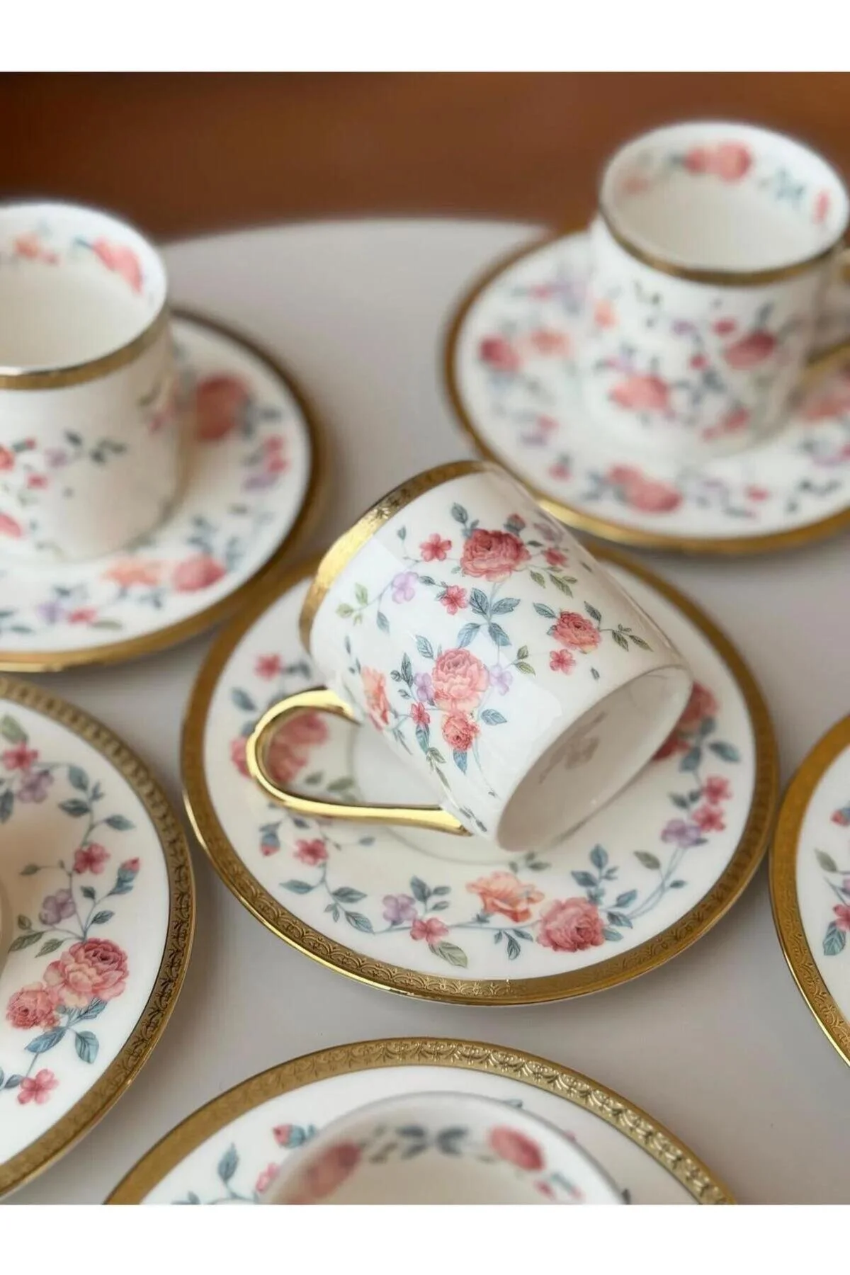 فنجان قهوه مجموعه چینی 6 PERSON ESTERHOMEDECOR از آن در دستگاه استفاده نکنید ROY KING
