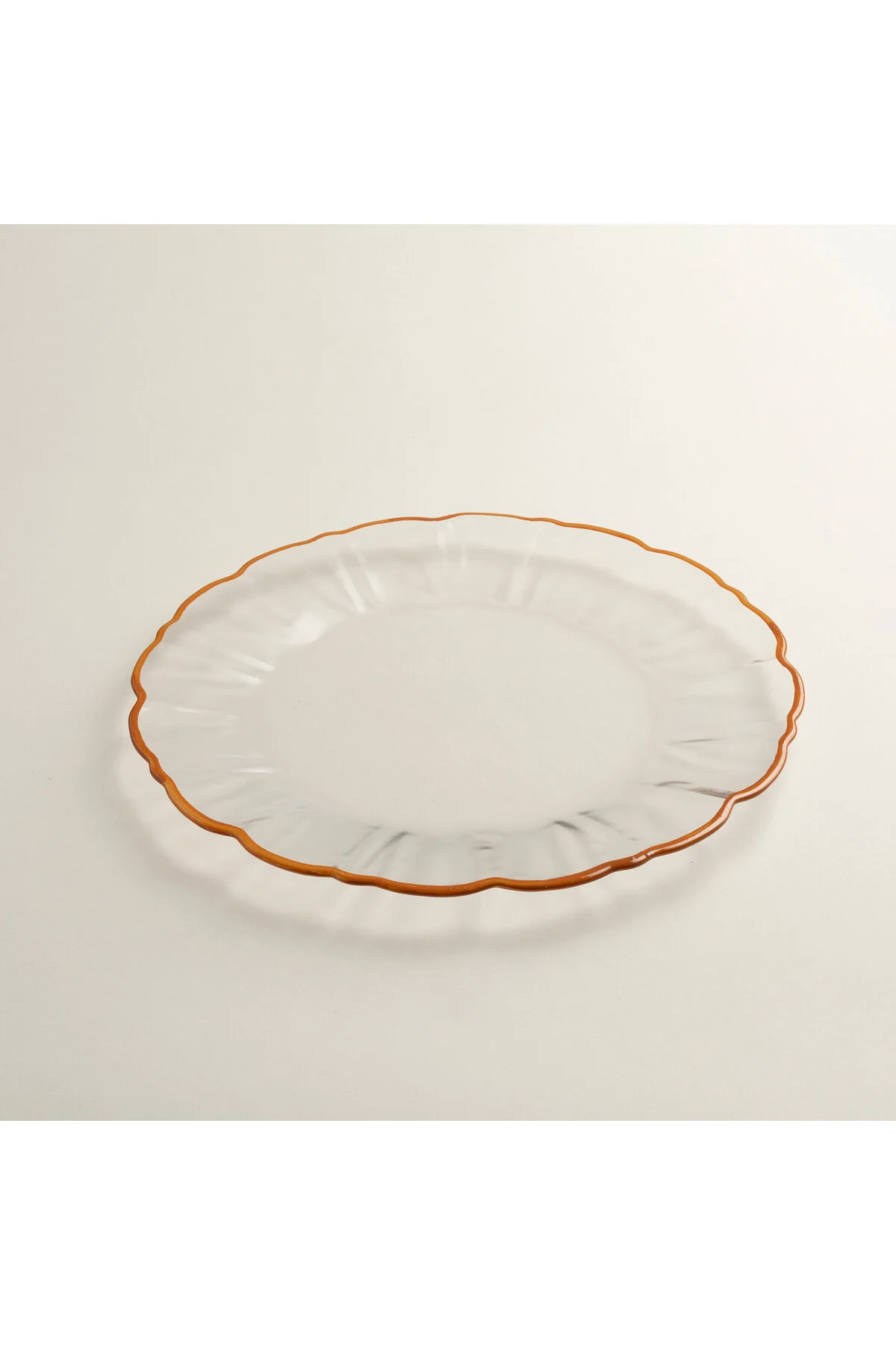بشقاب صفحه خدمات شیشه ای بالت 28X28X2.2 سانتی متر شفاف نارنجی Zsa Zsa Zsu