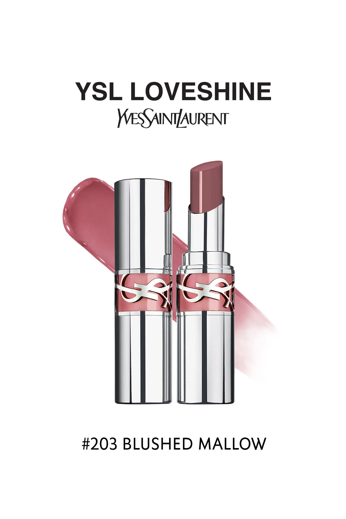 رژ لب LOVESHINE INTENSE BRIGHTNESS MAINTENANCE RUJ 203 BLUSHED MALLOW 3614274132717 ایو سن لوران Yves Saint Laurent