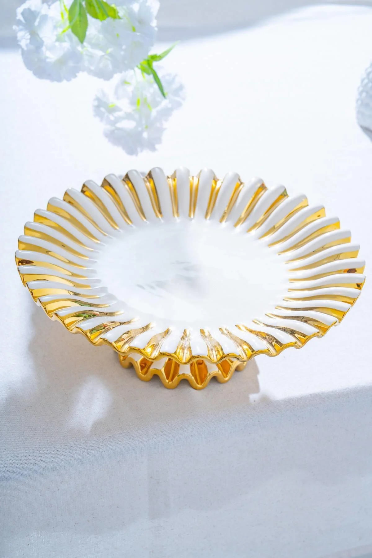 ظروف دکوری بشقاب و کاسه صفحه ارائه پاهای تزئینی آلبا 33 سانتی متر ACAR