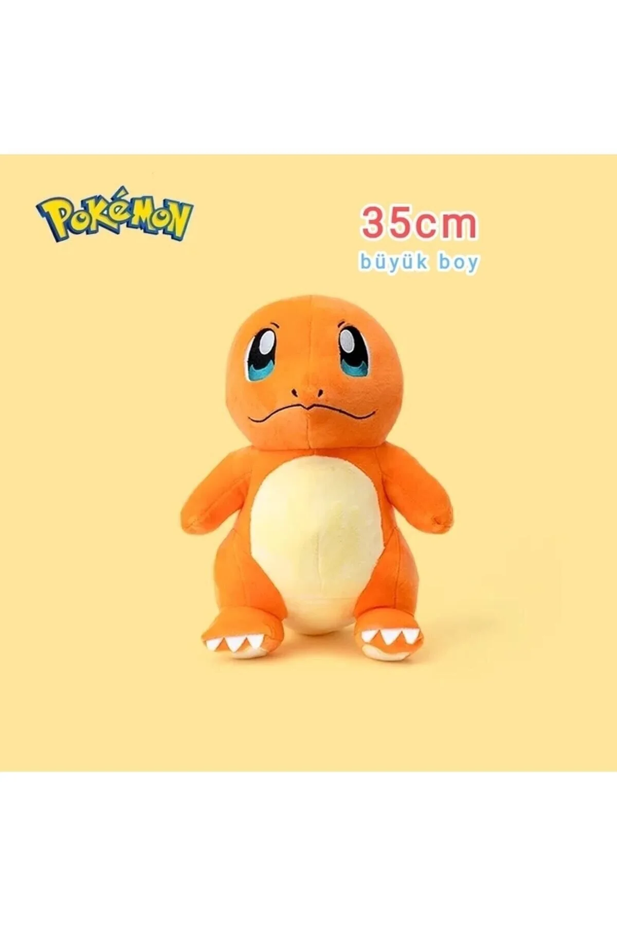 اسباب بازی های پشمی فیگور مخمل دار پوکمون سایز بزرگ CHARMANDER 30 سانتی متر NB market