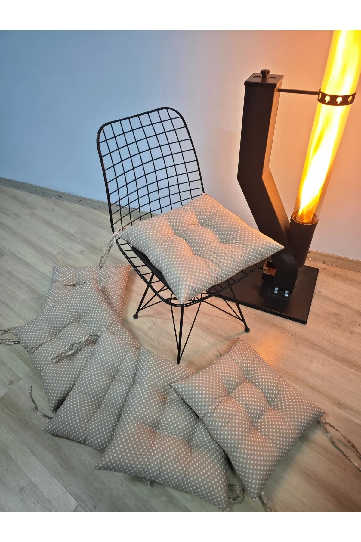 کوسن صندلی پوفیدیک پولکا 40 اندازه دکمه ویژه دو خیاطی قارچ DURU HOME COLLECTİON