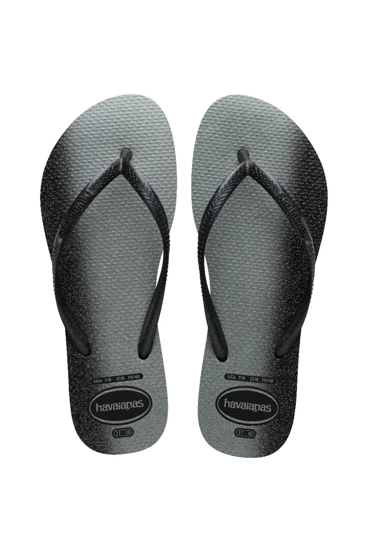 دمپایی مشکی زنانه سیاه براق باریک هاوایاناس Havaianas