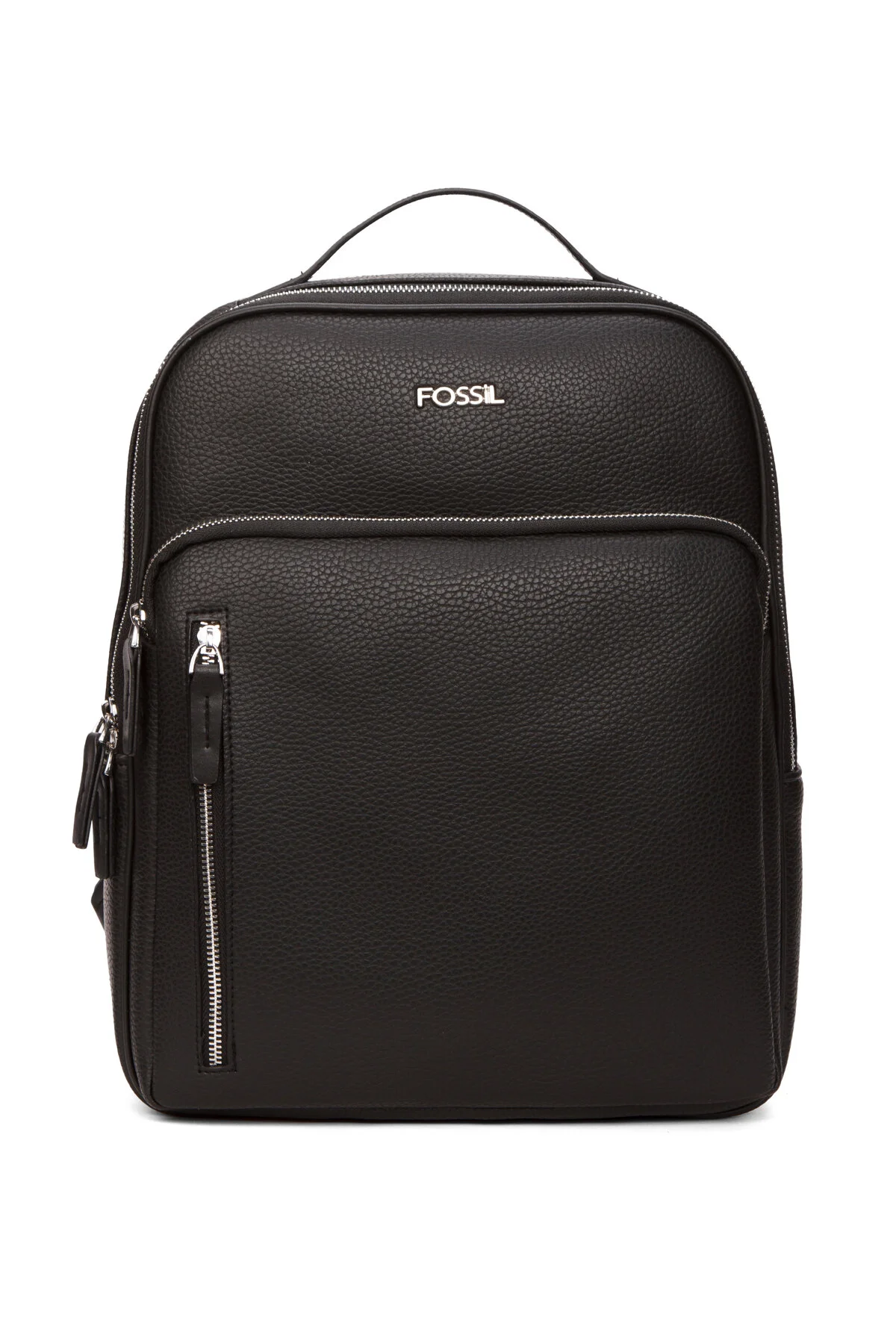 کوله پشتی 9514 UNISEX چرم وگان طراحی شیک با محفظه لپ تاپ مشکی Fossil