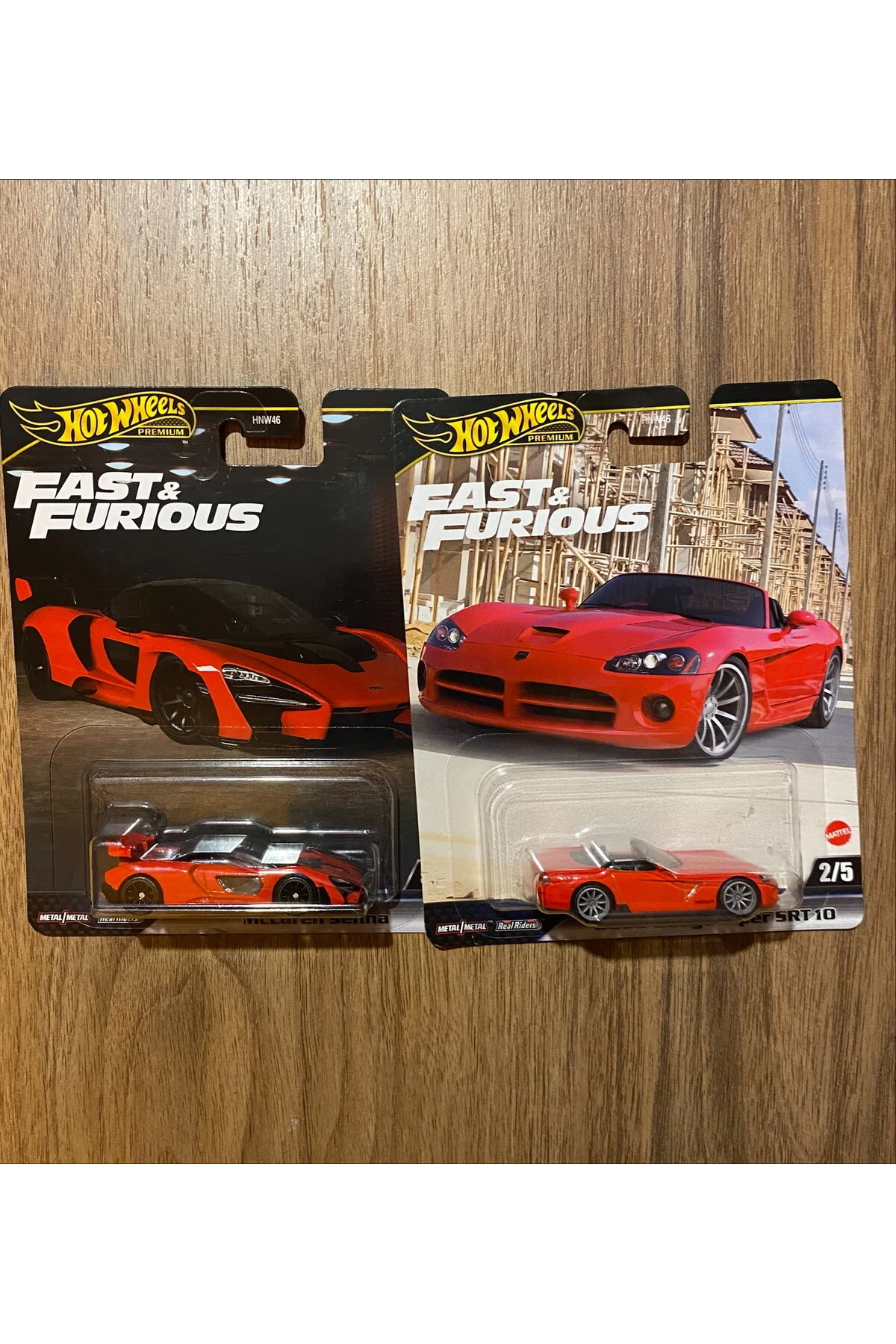 ماشین اسباب بازی FAST & FURIOUS PREMIUM MCLAREN SENNA 2003 DODGE SRT10 بسته 2 عددی T از ترکیه HOT WHEELS