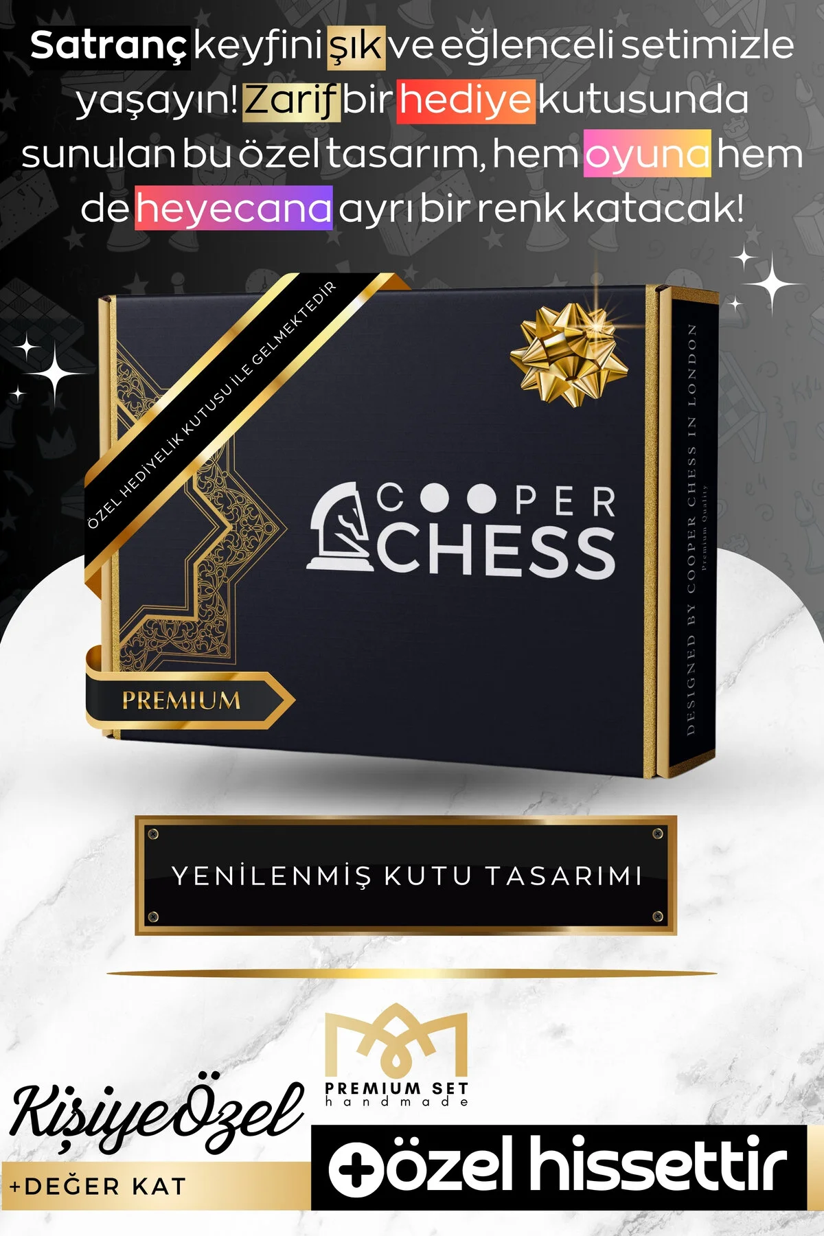 شطرنج مجموعه فلزی برنز هدیه شخصی جعبه | 25 سانتی متر سنگ مرمر الگوی اساطیر رومی اوکو Cooper Chess