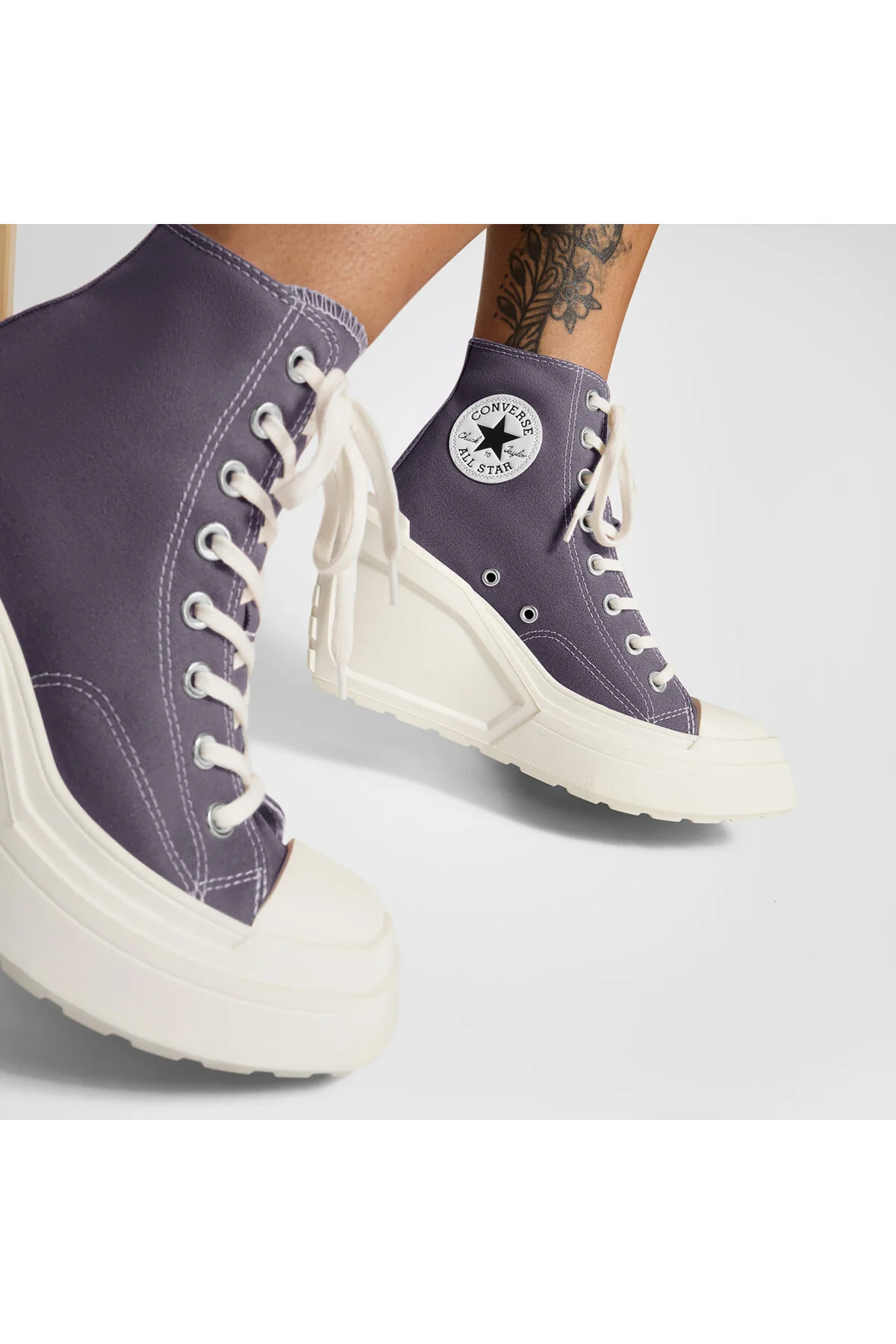 اسنیکر کفش ورزشی CHUCK 70 DE LUXE WEDGE یونیسکس PURPLE PLATFORM کانورس Converse