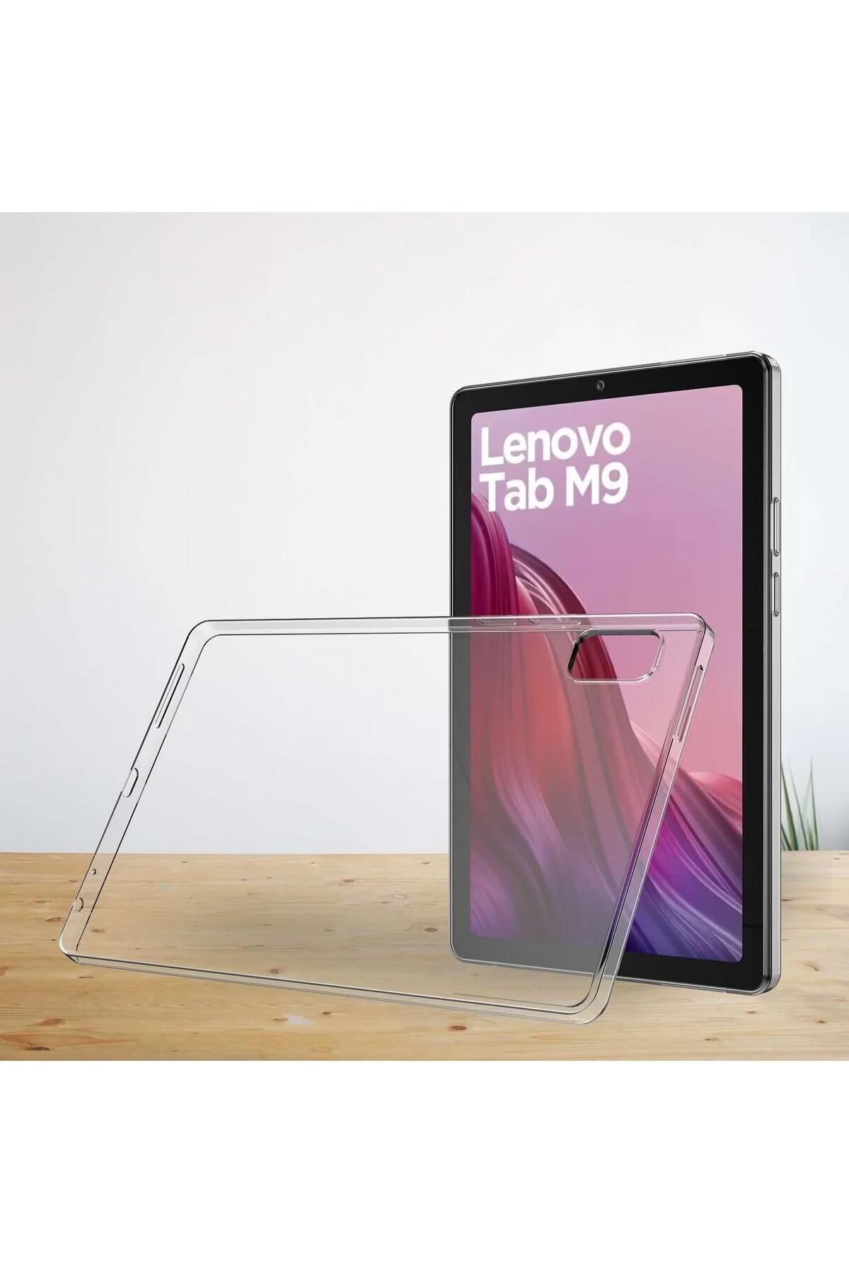 کاور تبلت قاب محافظ سیلیکونی شفاف بی رنگ و انعطاف پذیر بسیار نازک LENOVO TAB M9 MEDIATEK HELIO G80 فیبکس Fibaks