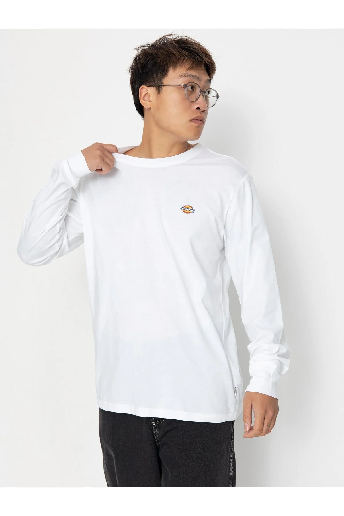 تی شرت سفید مردانه آستین بلند T اورجینال Dickies