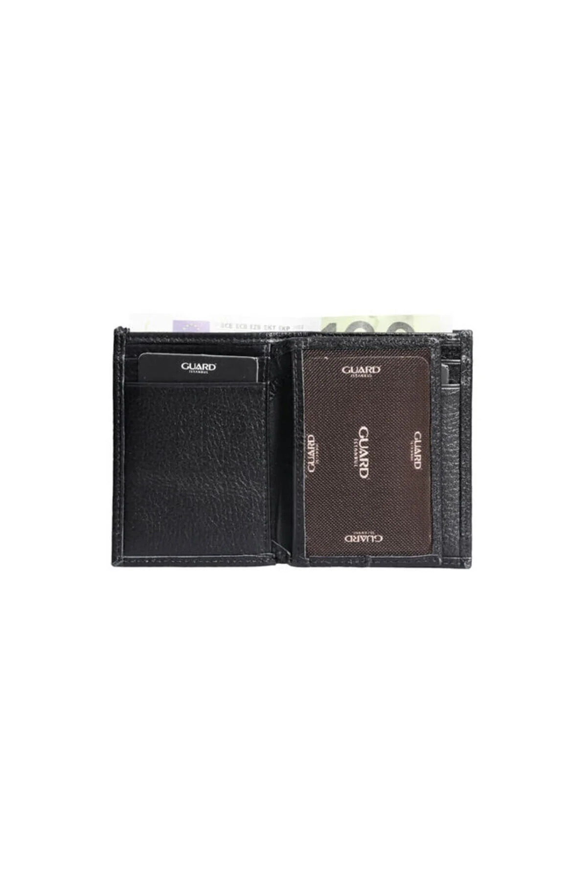 کیف پول مردانه حداقل سیاه چرمی P863 GUARD