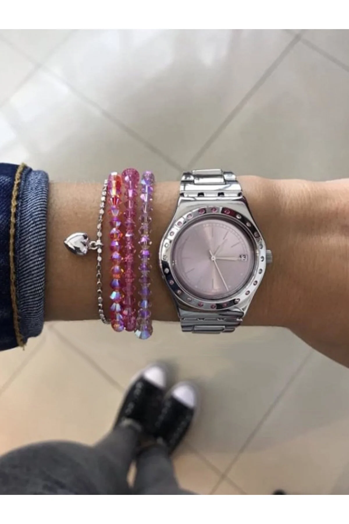 ساعت مچی زنانه سواچ مدل YLS455G Pinkaround   Swatch