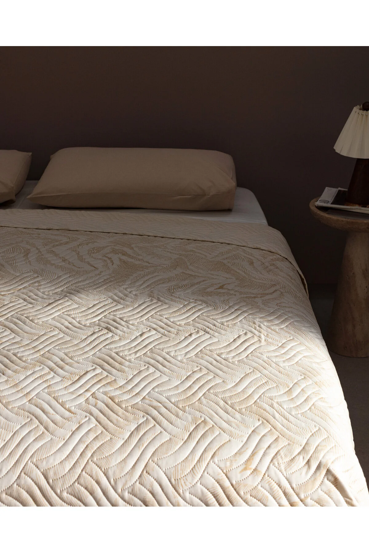 روتختی دو نفره COYAN DOUBLE PRINTED BEDSPREAD بژ Madame Coco