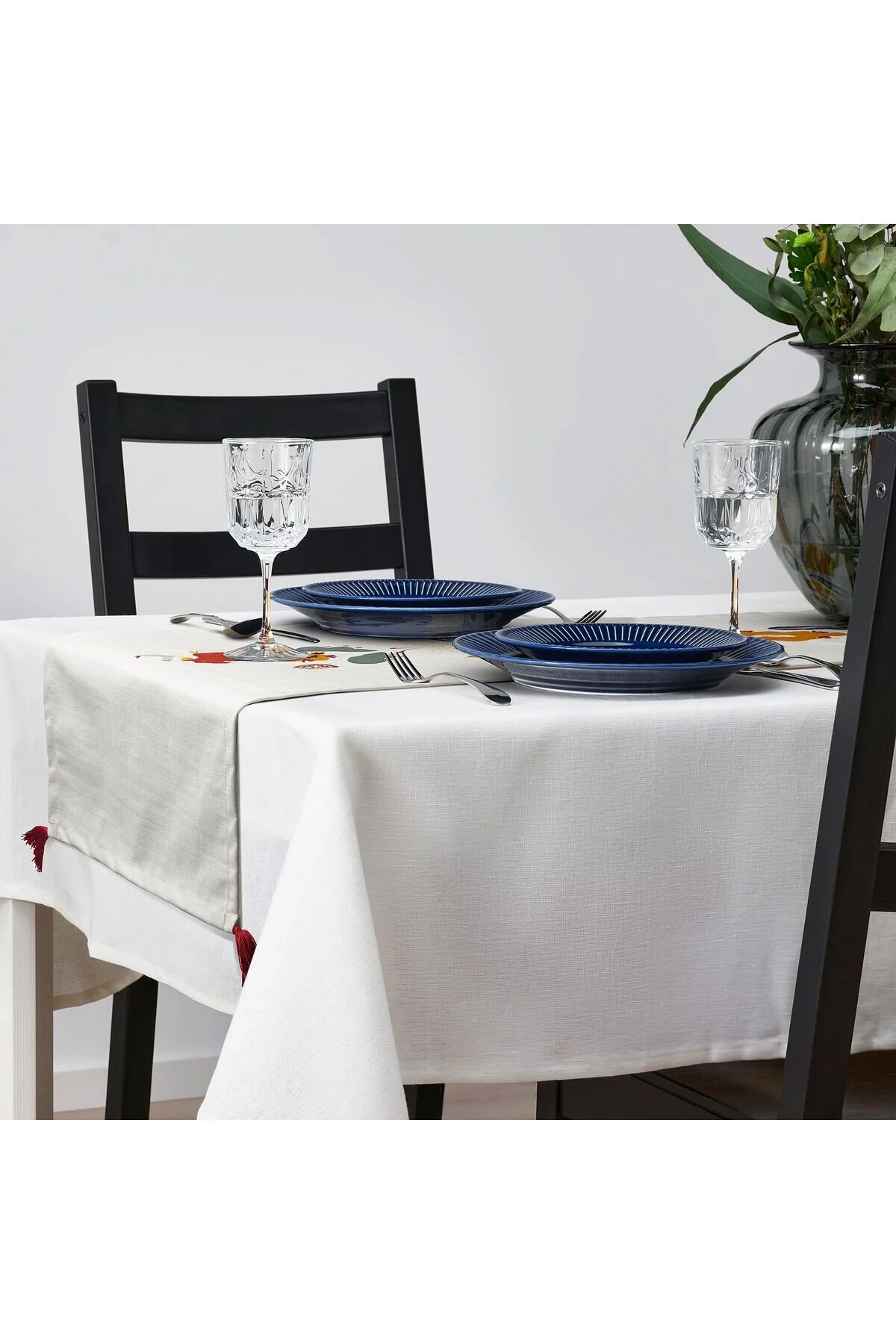 رانر و زیر بشقابی مگسن پوشش خدمات سفید قرمز 35X130 سانتی متر IKEA