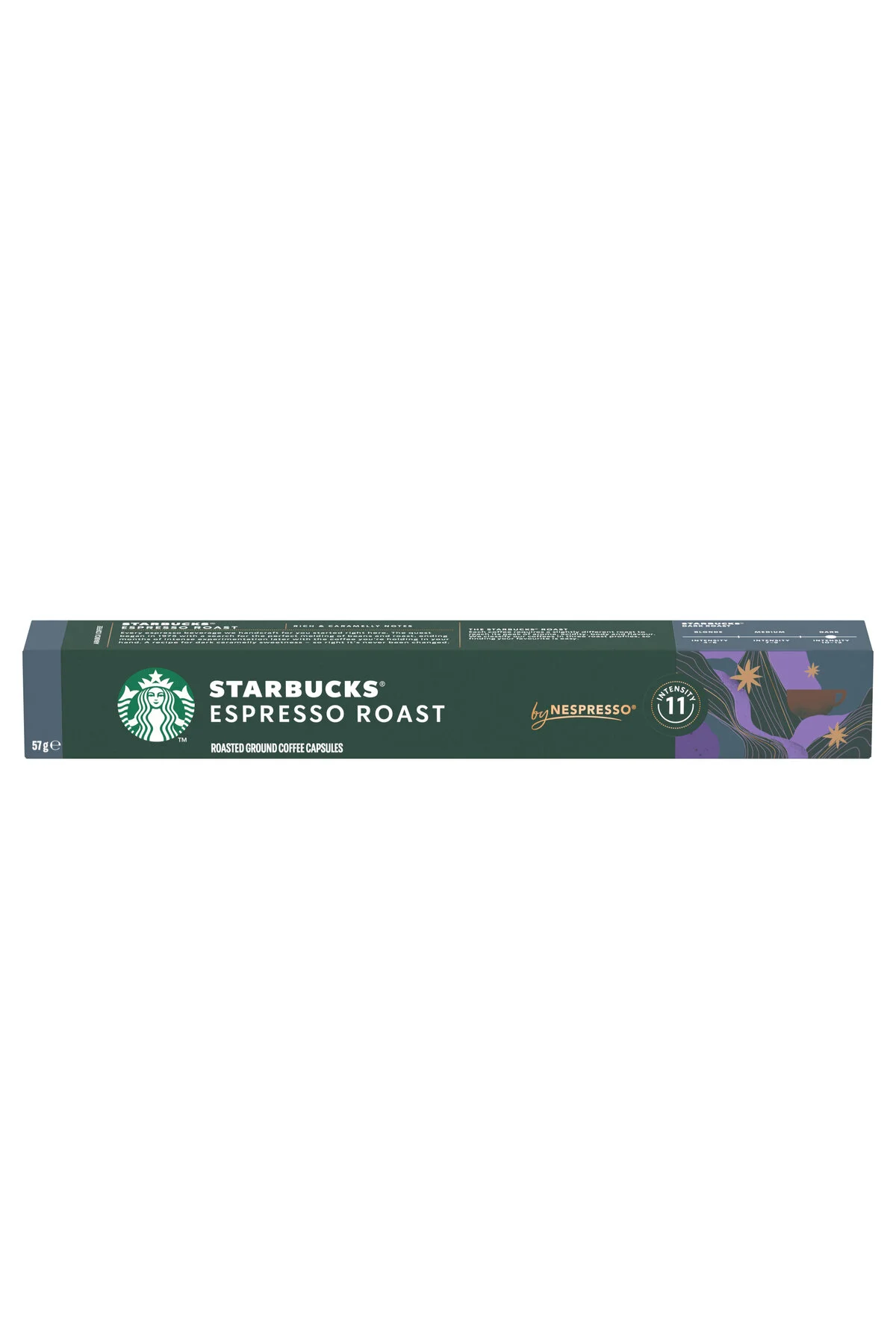 کپسول قهوه سازگار با نسپرسو توسط NESPRESSO DARK ESPRESSO ROAST CAPSULE COFFEE 5 X 10 عدد استارباکس Starbucks