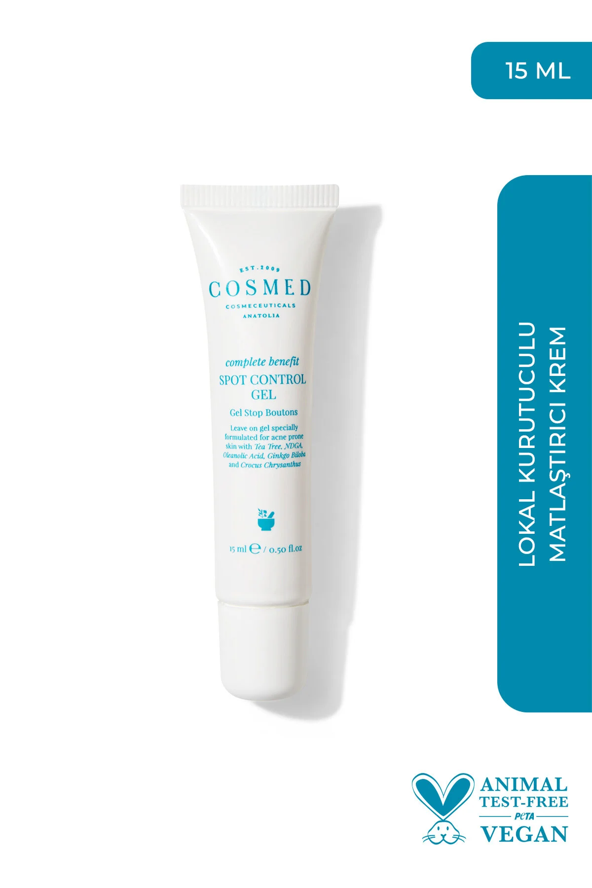 کرم صورت ژل کنترل نقطه سود کامل 15 میل COSMED