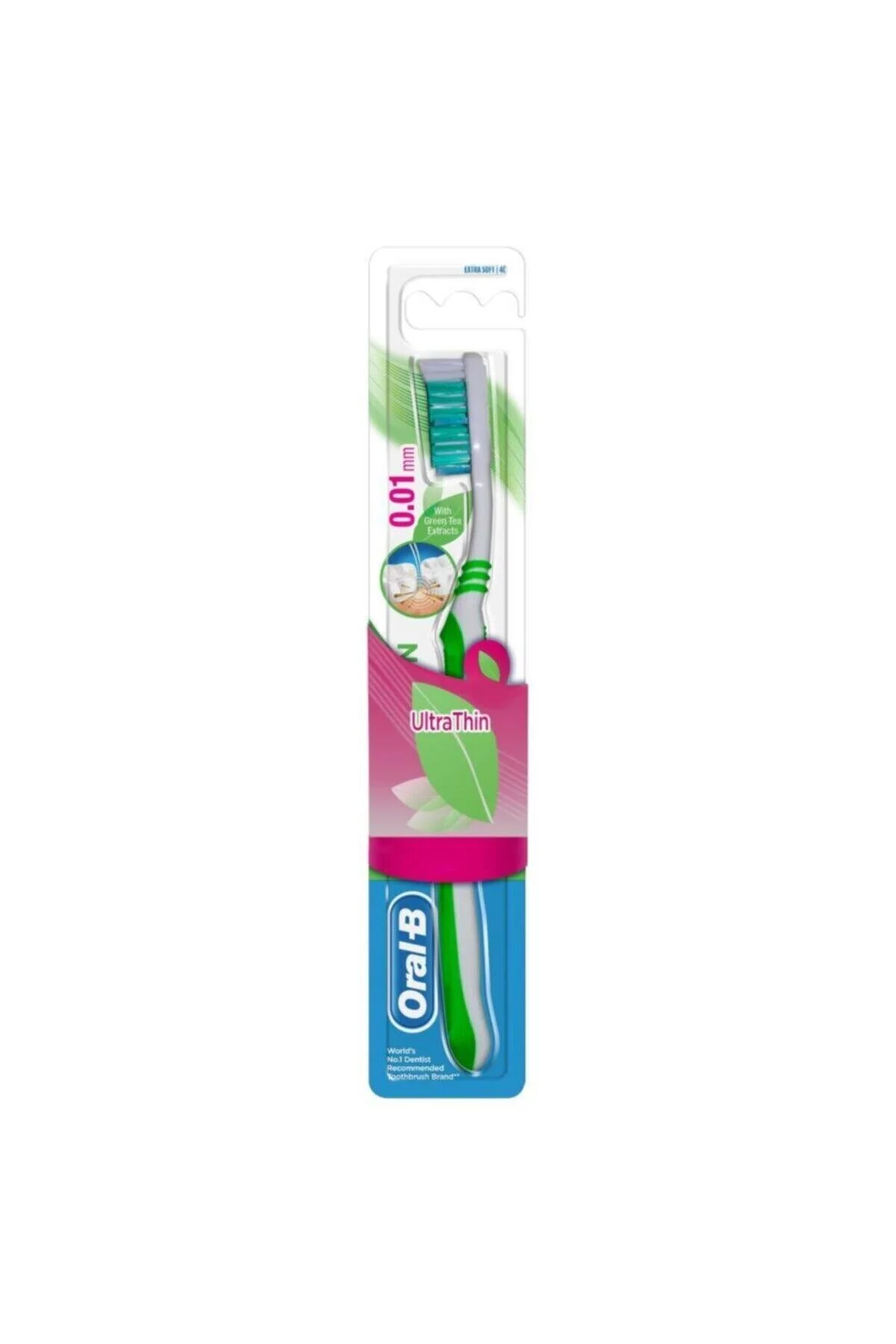 مسواک دستی بسیار نازک سبز. اورجینال Oral-B