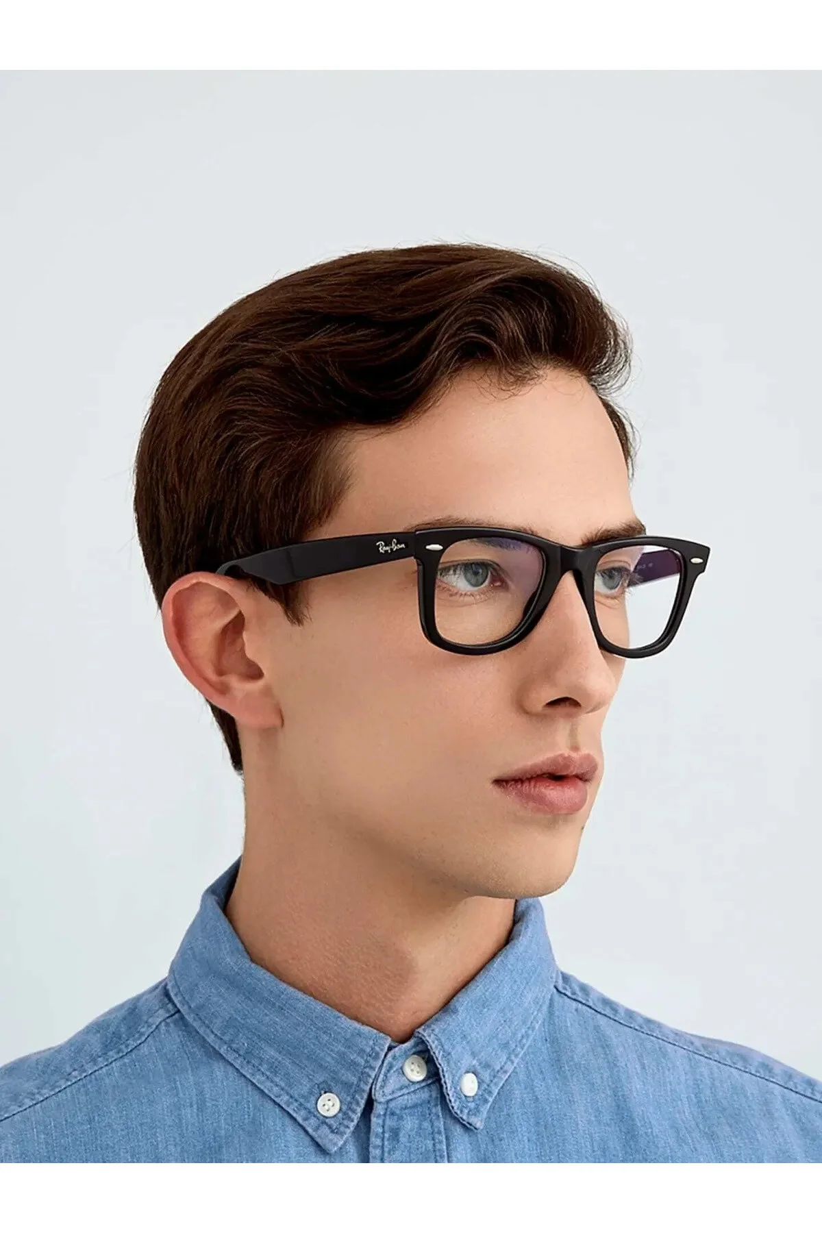 عینک محافظ در برابر نور آبی مردانه و زنانه OPTIK WAYFARER 50 22 + محافظت شده از افزایش دید شب Ray-Ban