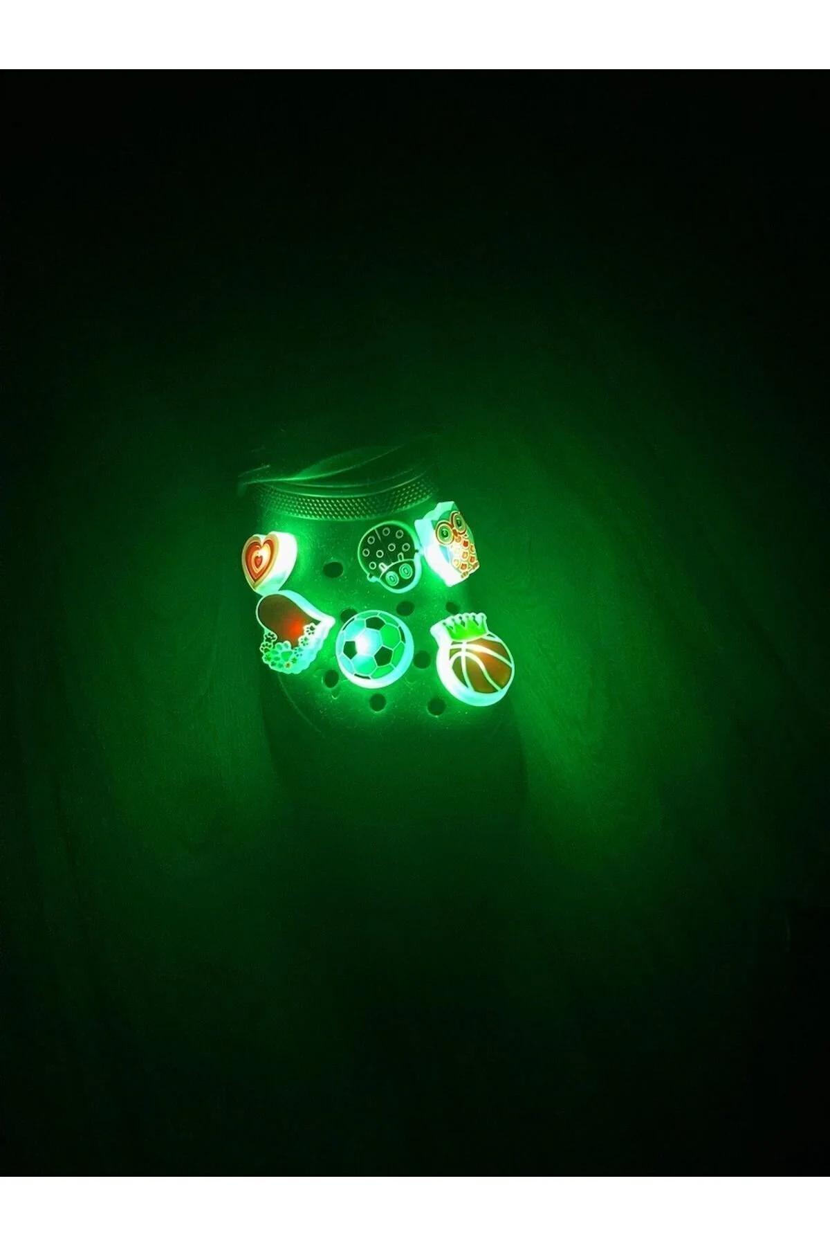 هدیه مفهومی تزئینات قلب 3D LIGHT CROCS دمپایی نور سه بعدی Crocs