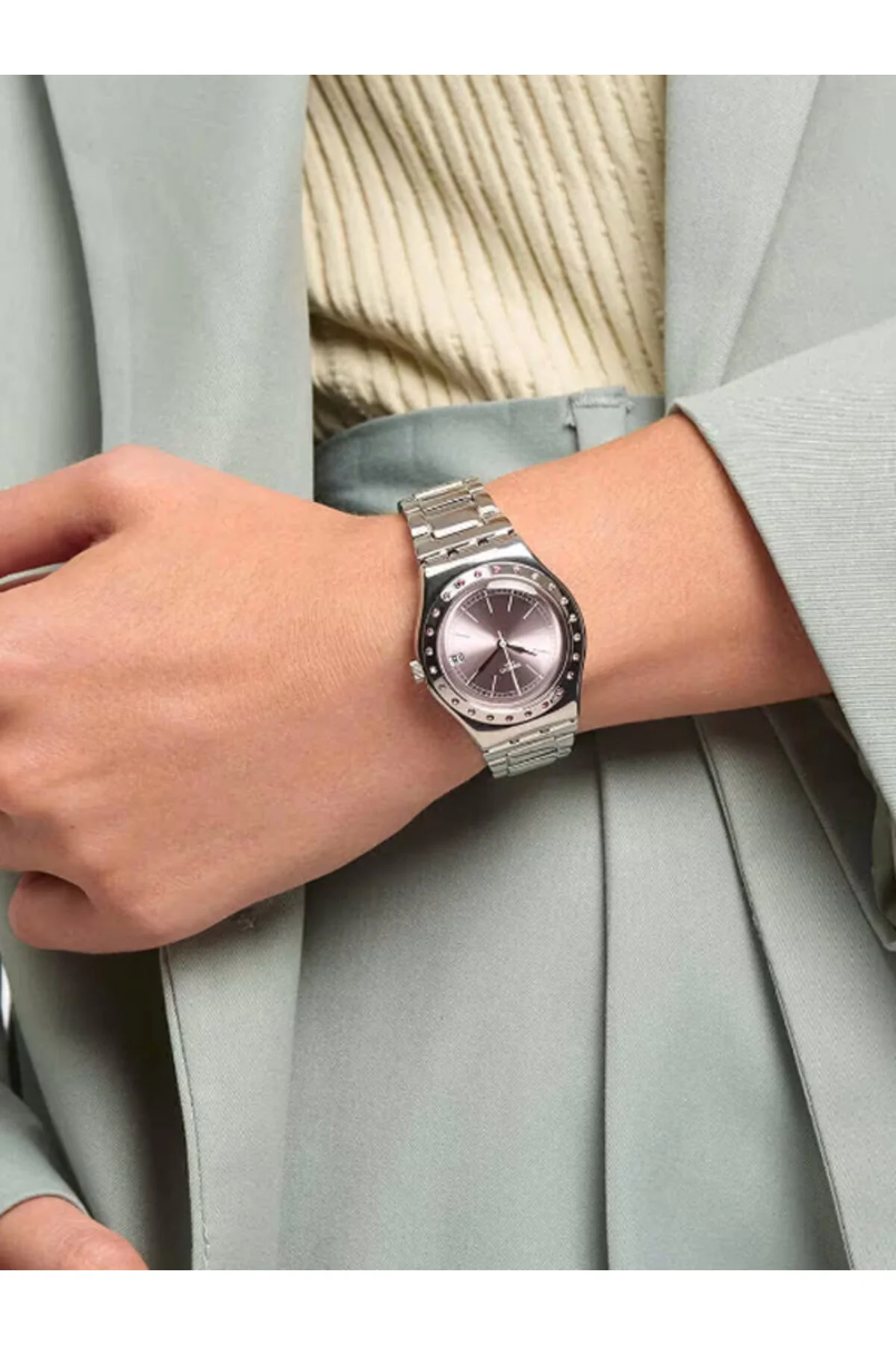 ساعت مچی زنانه سواچ مدل YLS455G Pinkaround   Swatch