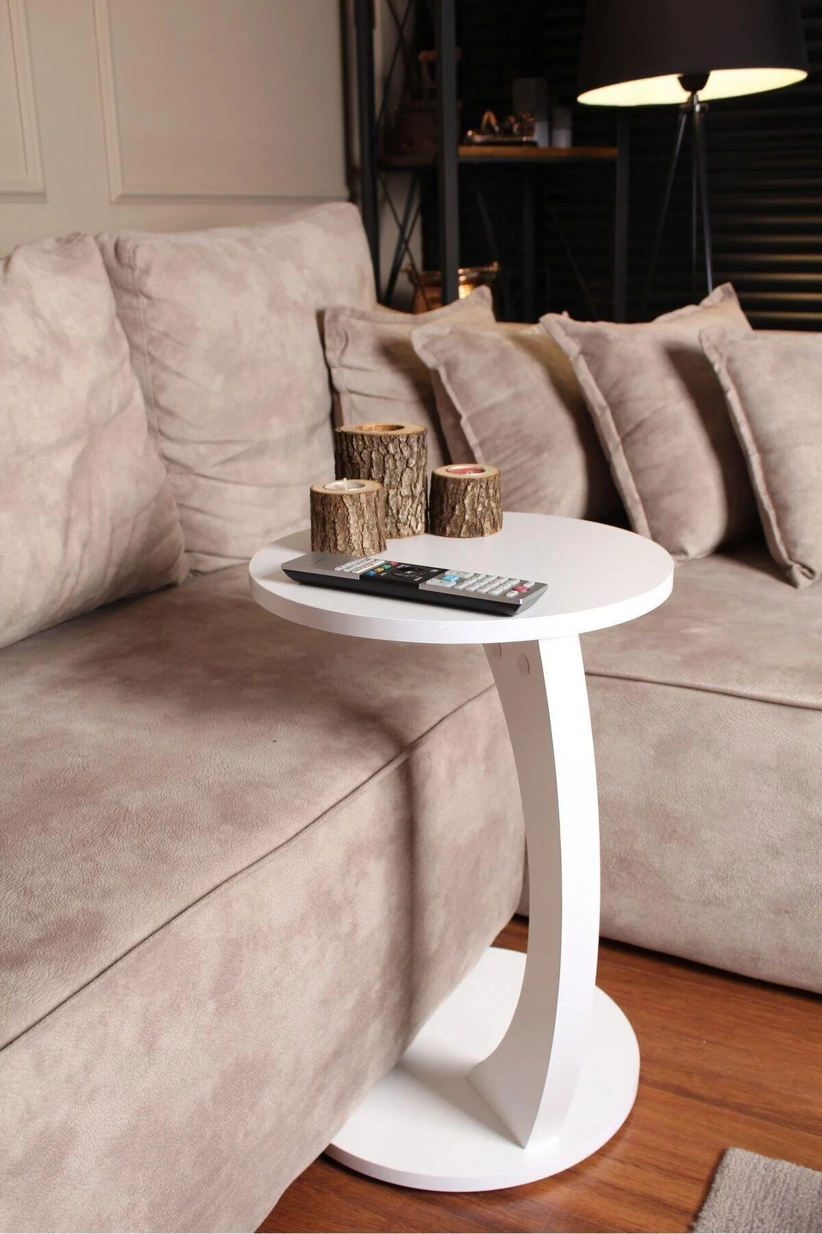 میز بغل مبلی قهوه WHEEL C جانبی زیگون سرویس لپ تاپ woodaria