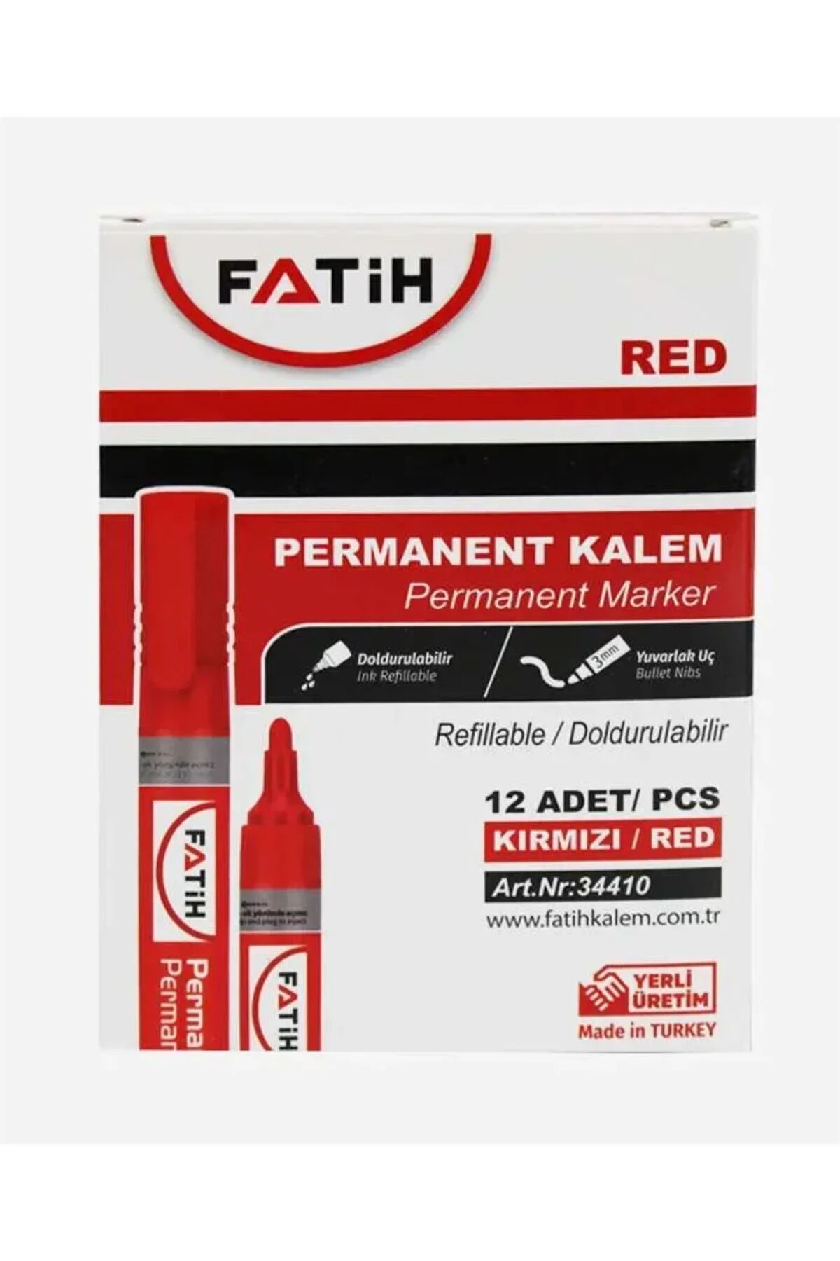 ماژیک نوک نمدی پر کردن CUT RED 12 Fatih