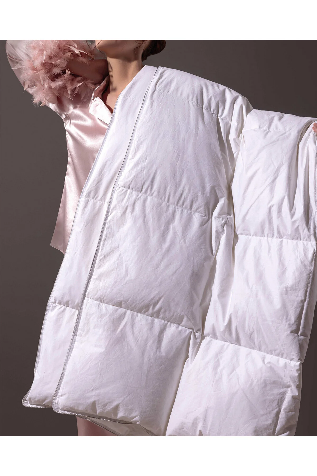لحاف تک‌نفره پر غاز Edmon سفید مادام کوکو
