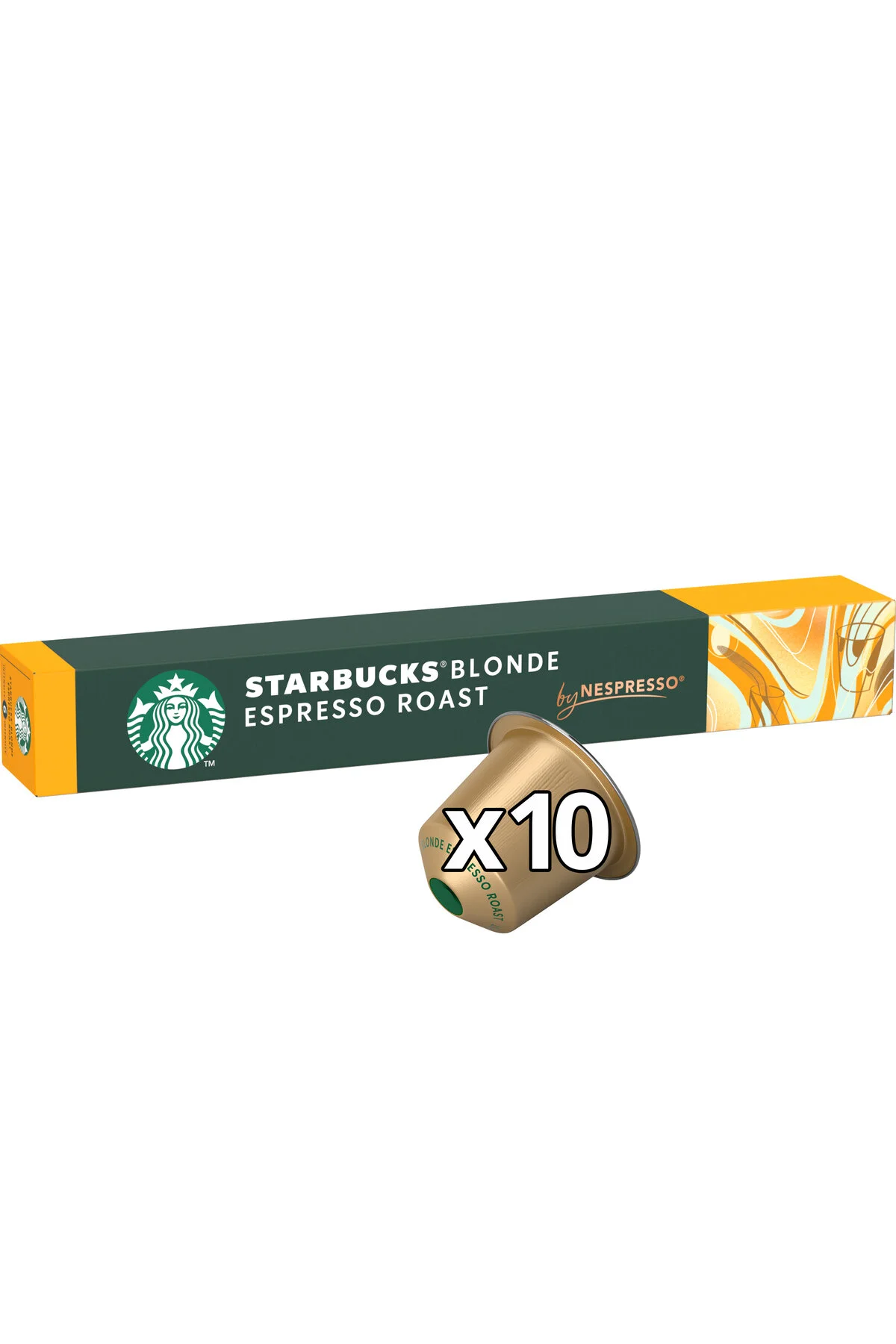 کپسول قهوه سازگار با نسپرسو توسط NESPRESSO BLONDE ESPRESSO CAPSULE COFFEE 10 X عدد استارباکس Starbucks