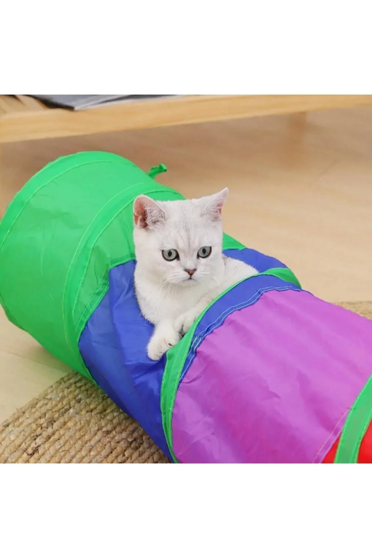 اسباب بازی گربه تونل مستقیم تاشو RAINBOW S منحنی سگ PET PLAY TUNNEL اورجینال Duffa