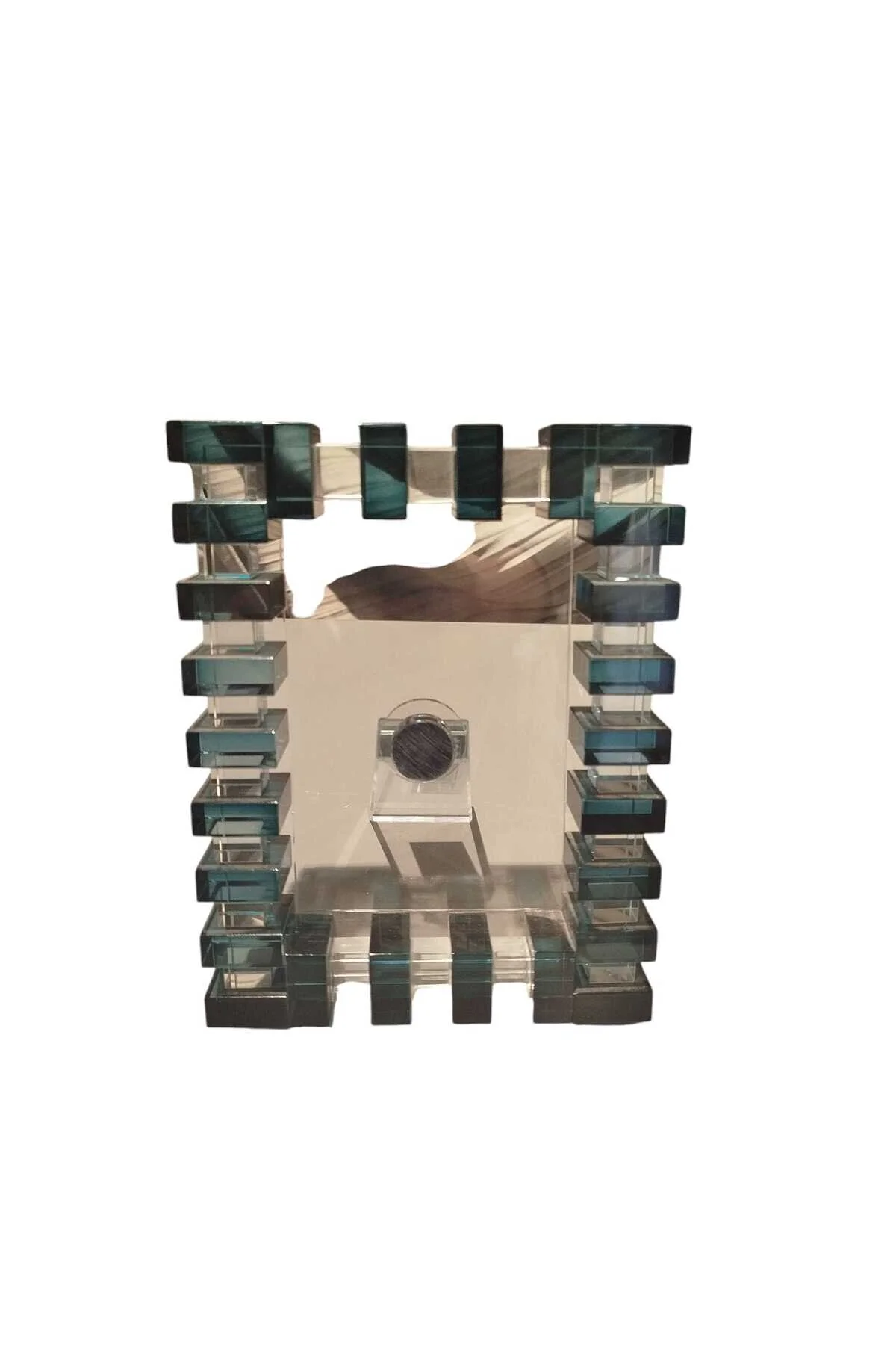 ست لوازم جانبی قاب شیشه ای آبی روشن 17X12X27 سانتی متر Mikasa Moor