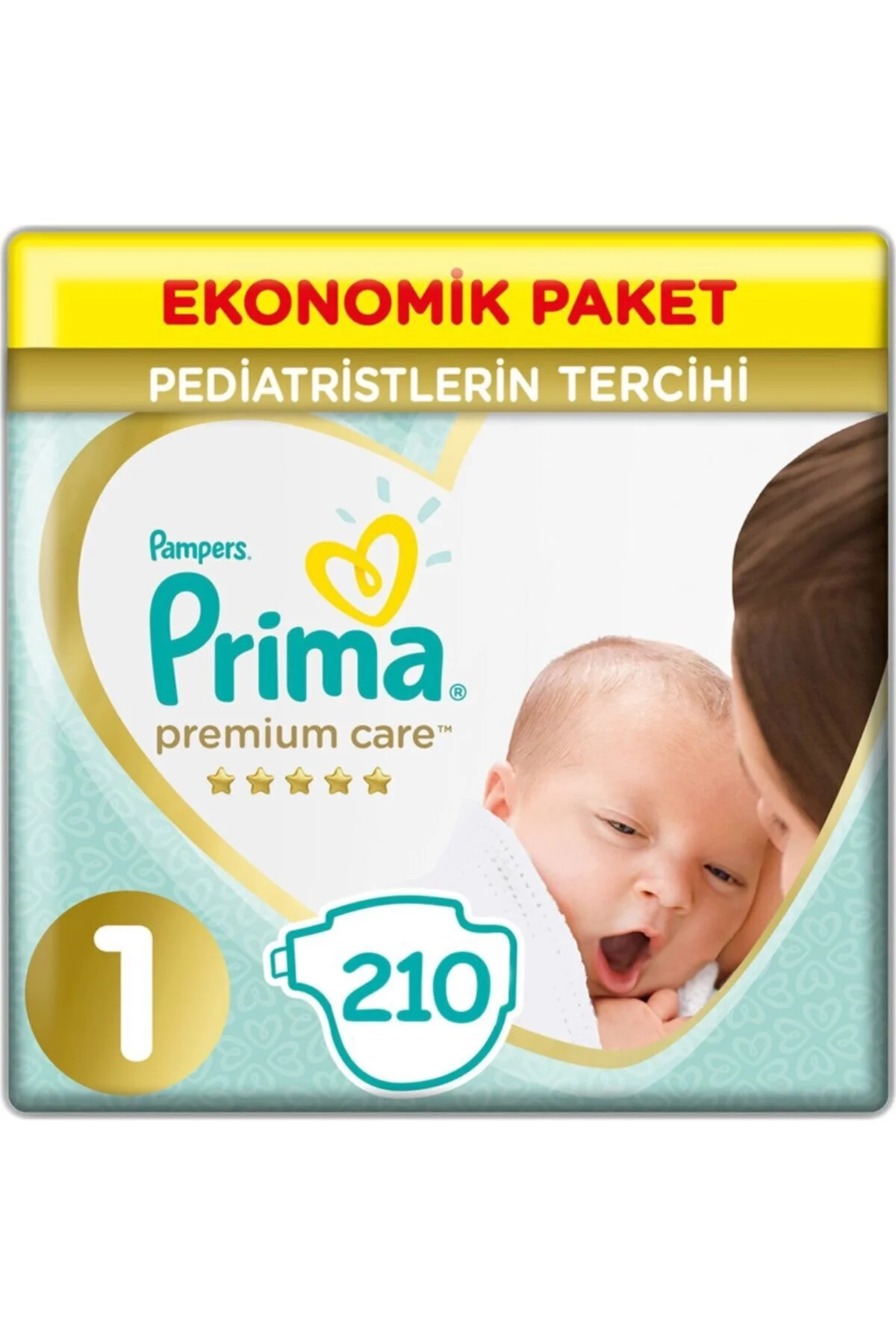 پوشک بچه مراقبت ویژه نوزاد سایز 1 2 5 کیلوگرم 3 70 210 عدد اورجینال Prima
