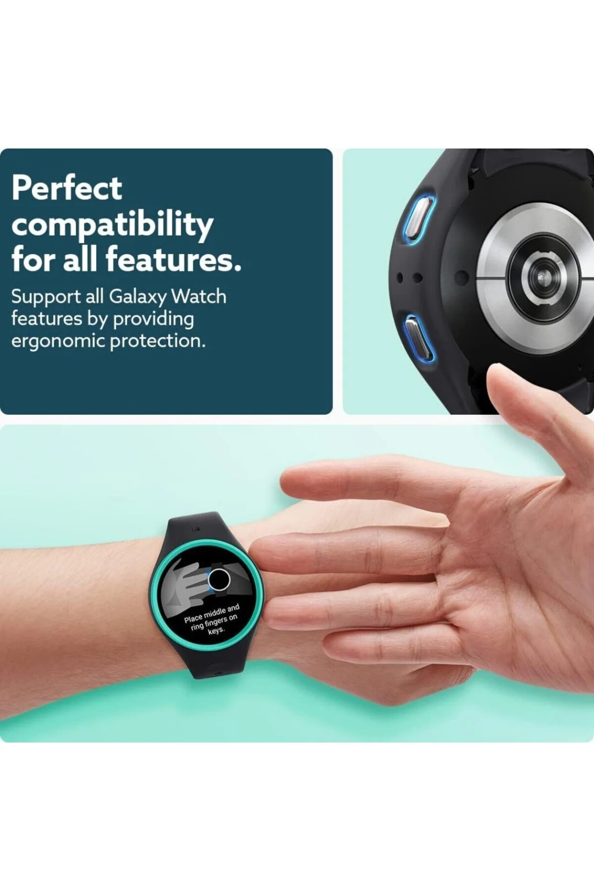 بند ساعت هوشمند CASEOLOGY GALAXY WATCH 5 4 44MM NANO POP PRUNE CHARCOAL ACS05136 اسپیگن Spigen