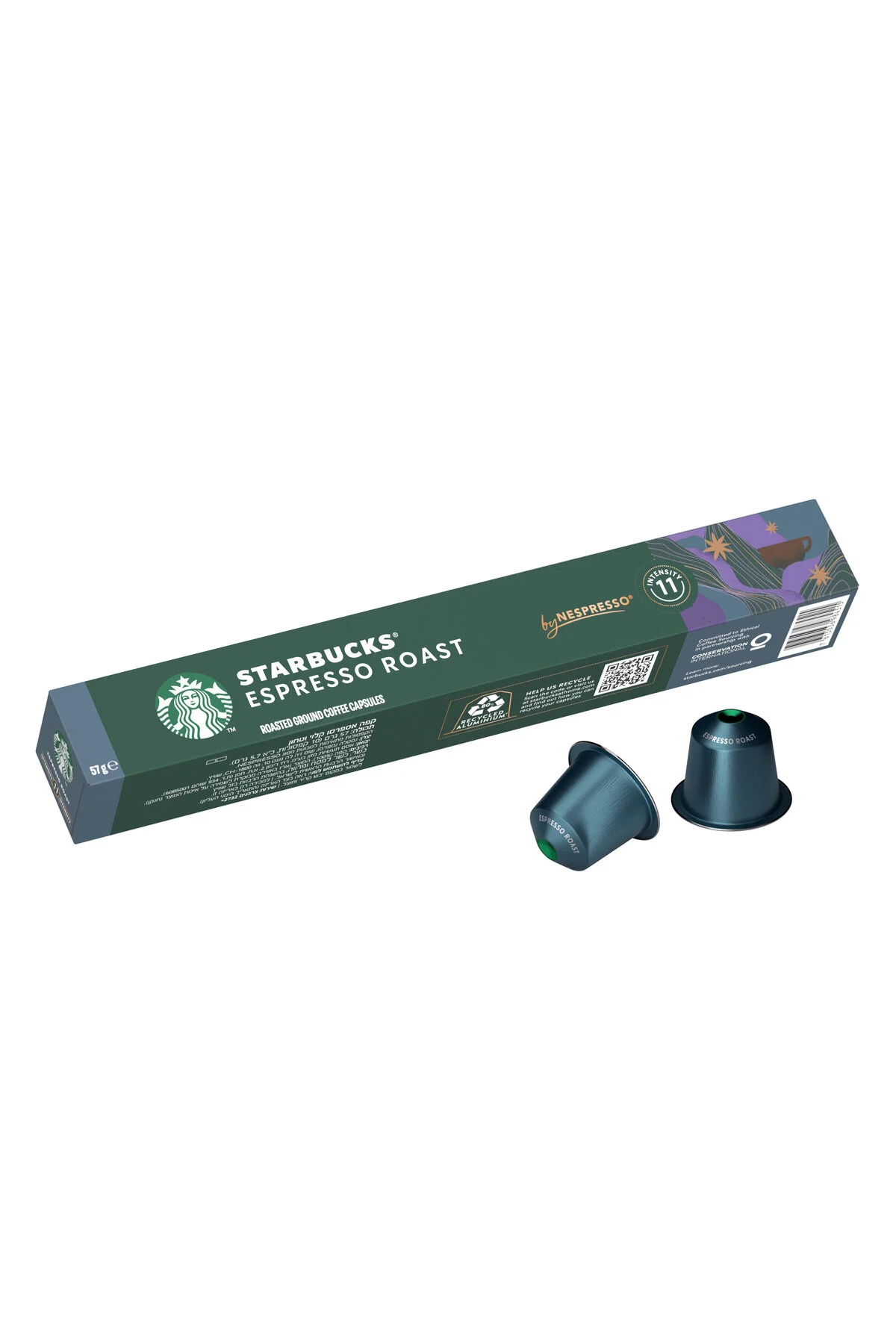 کپسول قهوه سازگار با نسپرسو توسط NESPRESSO DARK ESPRESSO ROAST CAPSULE COFFEE 5 X 10 عدد استارباکس Starbucks