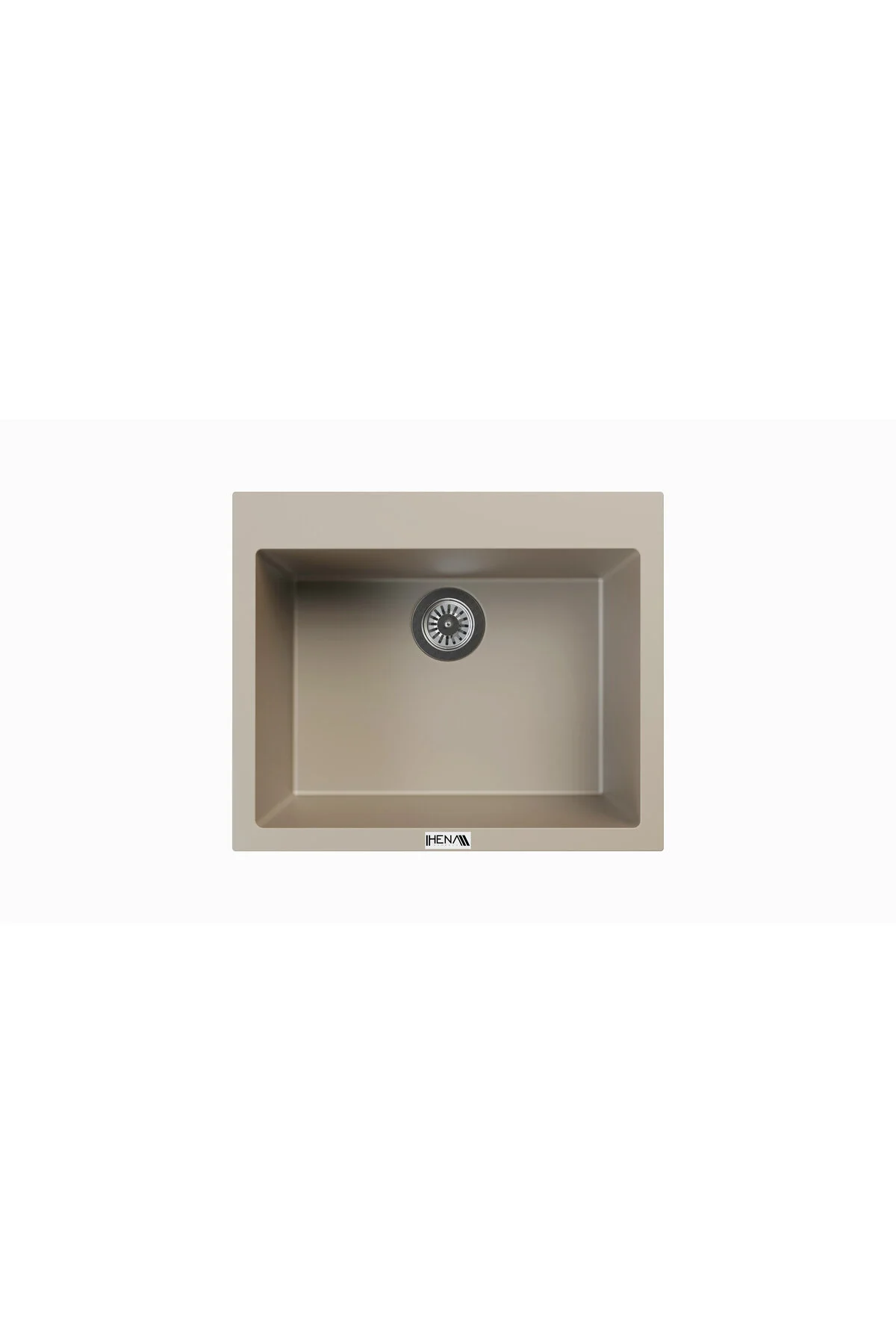 شستشو سینک گرانیت 1 کاسه خاک 60X50 کوارتز HENASURFACE
