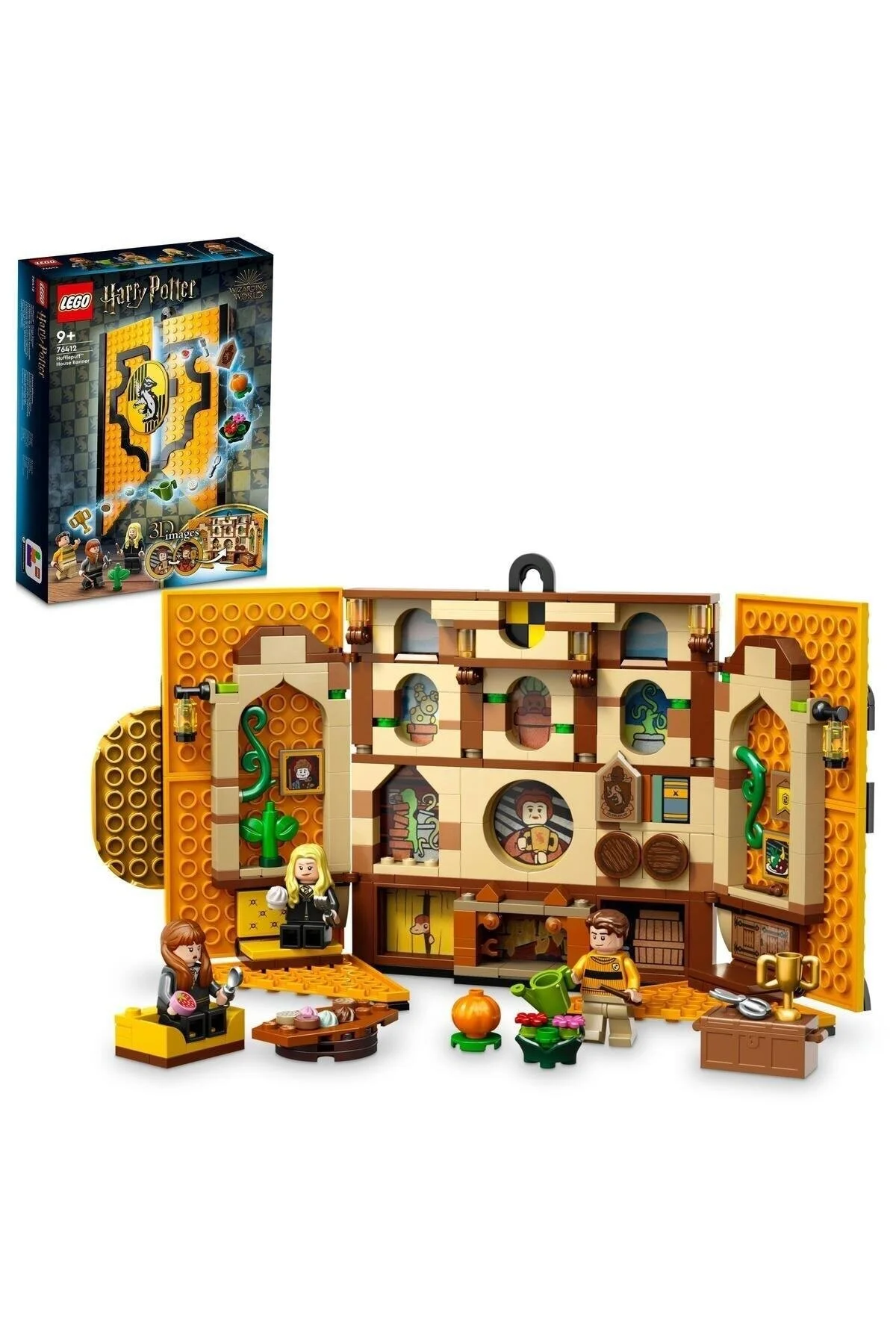 لگو و اسباب بازی های ساخت محور JFF GAME ® HARRY POTTER HUFFLEPUFF HOUSE FLAG CREATIVE TOY BUILDING 313 PIECES از ترکیه LEGO
