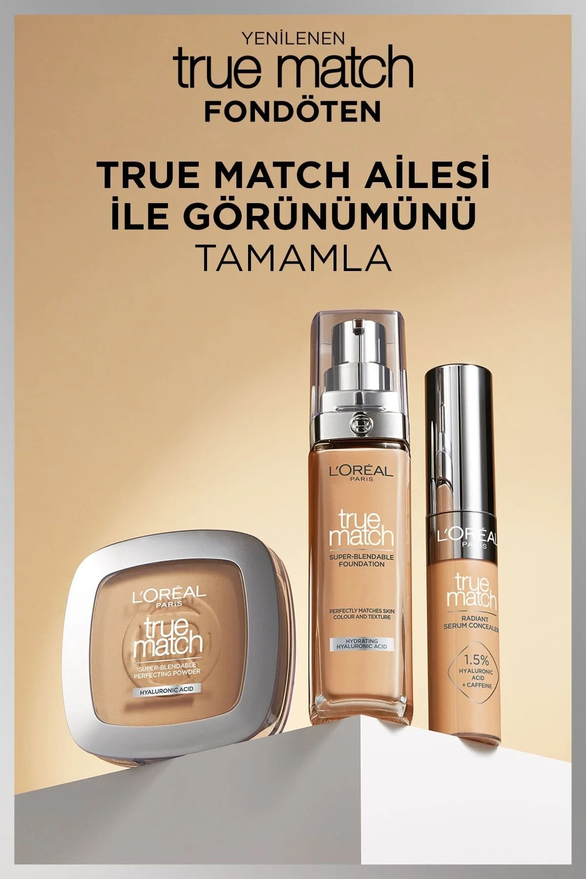 L'Oreal Paris کرم پودر مراقبتی True Match رنگ طلایی طبیعی شماره 4W